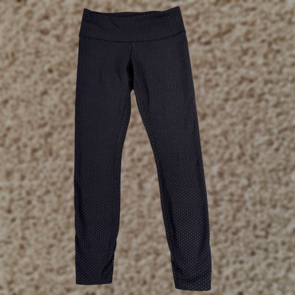 Lululemon Lululemon Wunder Under Pants Womens 4 Black Polka Dot Crop 25" Yoga Gym Casual Size 27" / US 4 / IT 40 - 1 Thumbnail