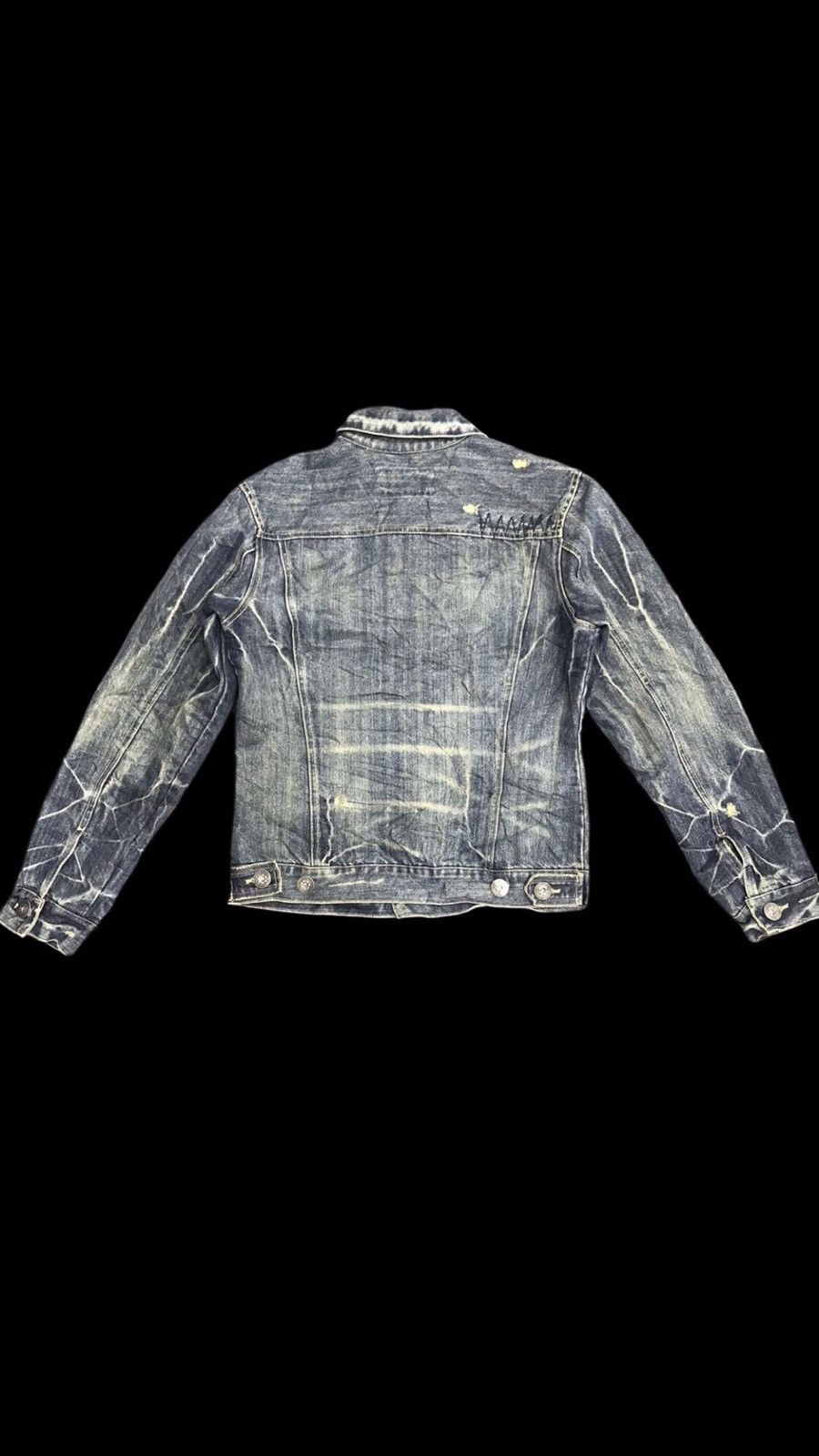 Japanese Brand POINT LOMA Japan Distressed Slim Fit Denim Jacket Size US S / EU 44-46 / 1 - 2 Thumbnail