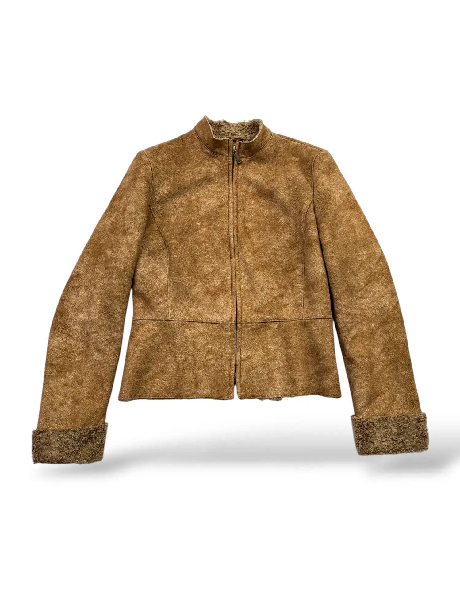 Vintage Vintage Cropped Faux Sheepskin Coat W66(V9) Size M / US 6-8 / IT 42-44 - 1 Thumbnail