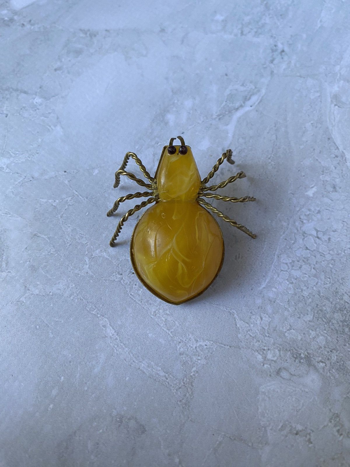 Jewelry × Vintage Soviet Vintage Yellow Spider Brooch - Rare Collectible Size ONE SIZE - 6 Thumbnail