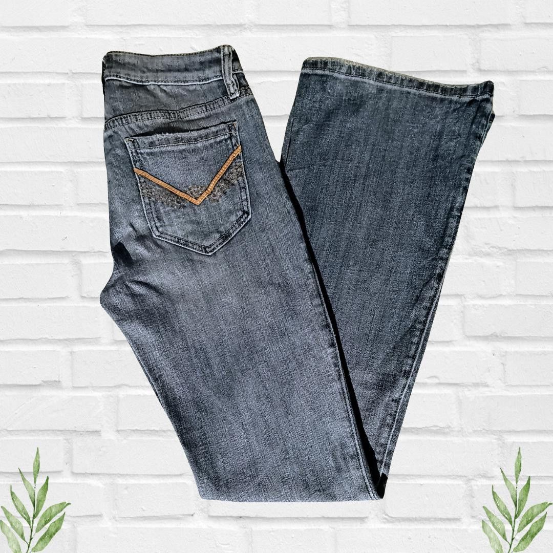Designer IDYLLWIND Women's Boot Cut Flared Blue Denim Size 4 Size 27" / US 4 / IT 40 - 5 Thumbnail
