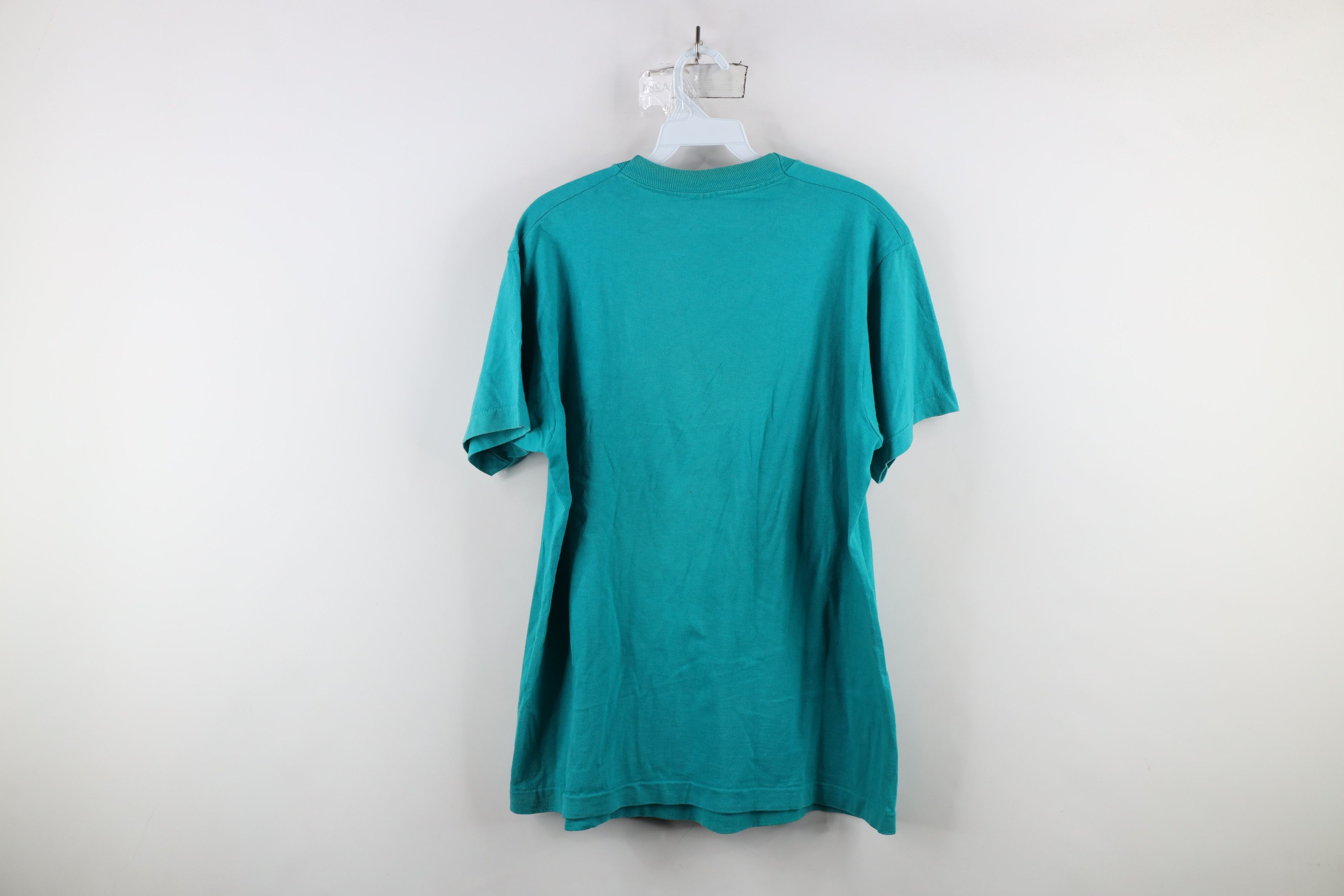 Vintage Vintage 90s Streetwear Leland Michigan T-Shirt Teal USA Size L / US 10 / IT 46 - 11 Thumbnail