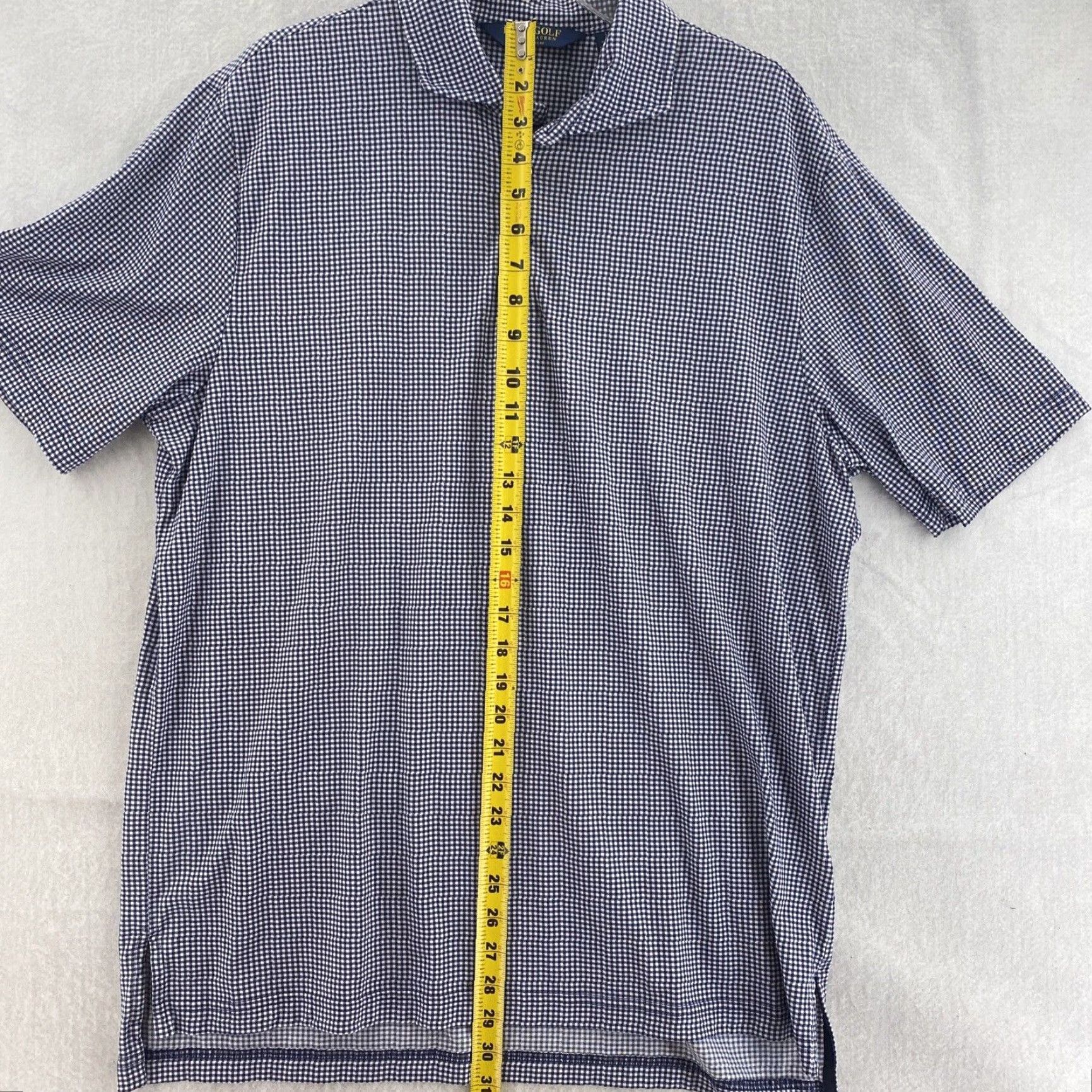Ralph Lauren Ralph Lauren Polo Shirt Golf Blue L Checked Pima Cotton 3-Button Mens Size US L / EU 52-54 / 3 - 6 Thumbnail