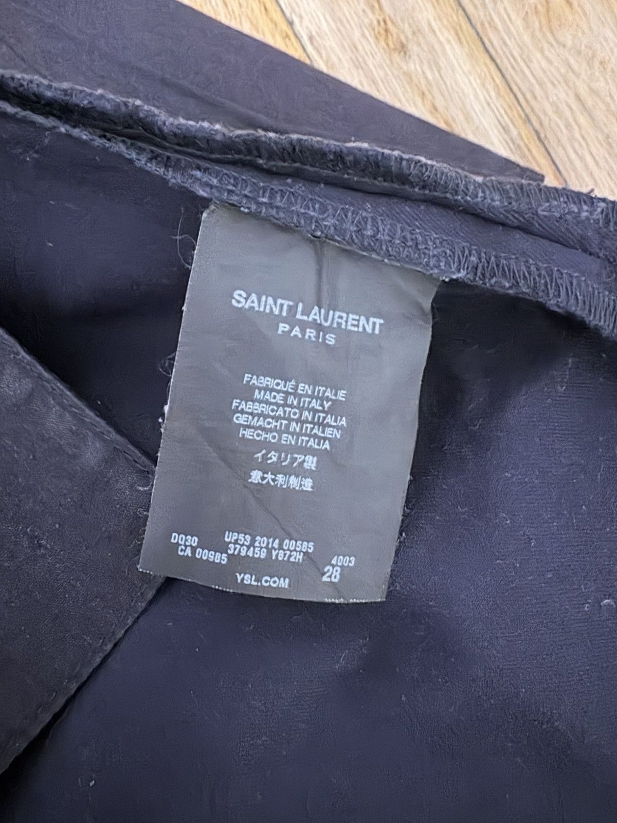 Saint Laurent Paris Saint Laurent Classic Navy Blue Slim Cotton Chino Size US 28 / EU 44 - 5 Thumbnail