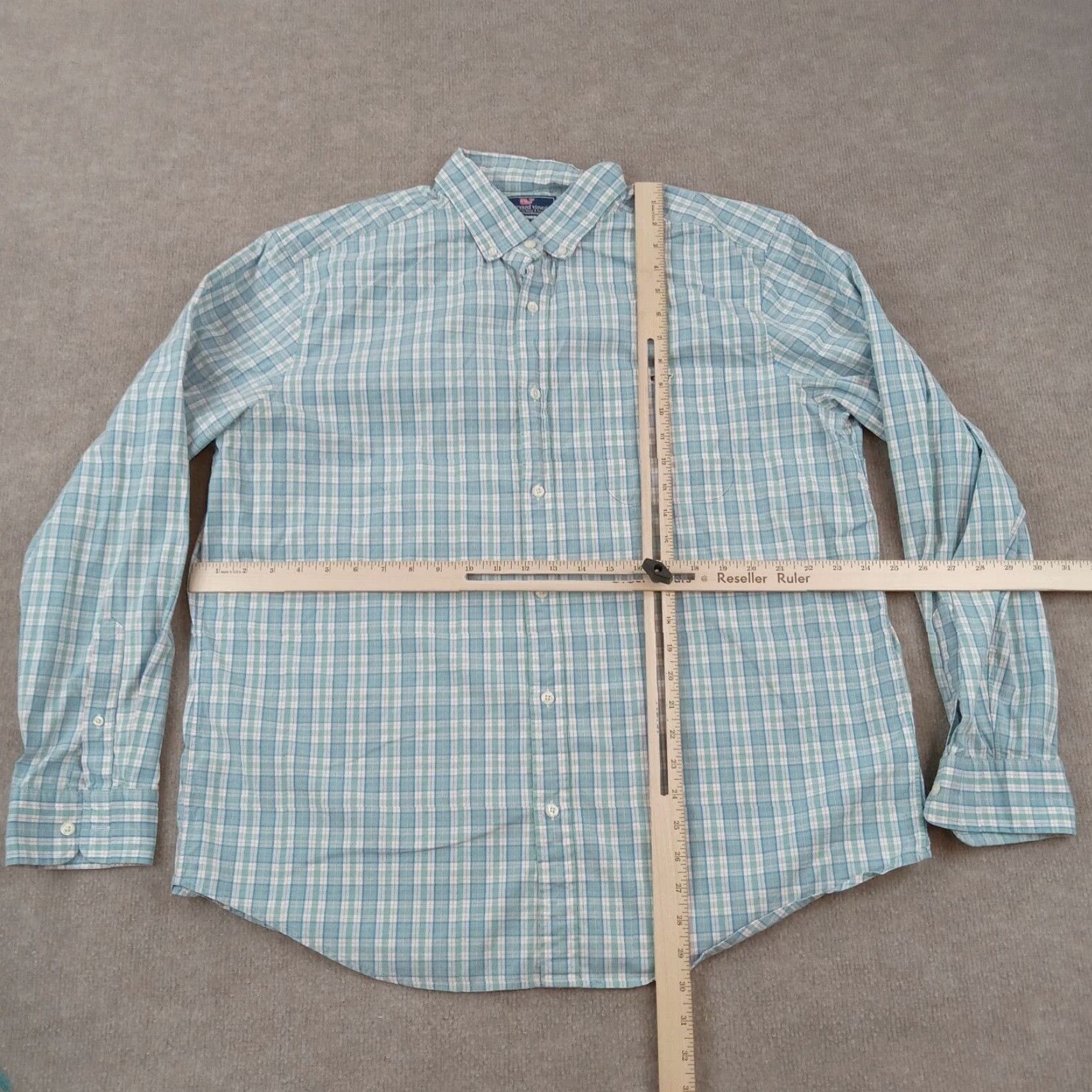 Vineyard Vines Vineyard Vines Mens XL Blue Plaid Classic Fit Button-Up Shirt Size US XL / EU 56 / 4 - 2 Thumbnail