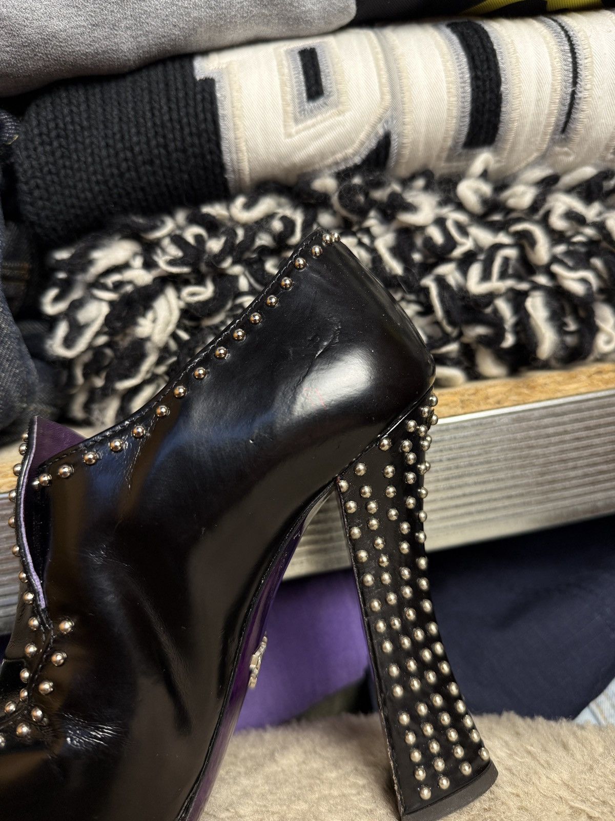 Prada PRADA Platform Heels Shoes y2k Over Metal archive Punk Size US 7 / IT 37 - 10 Thumbnail