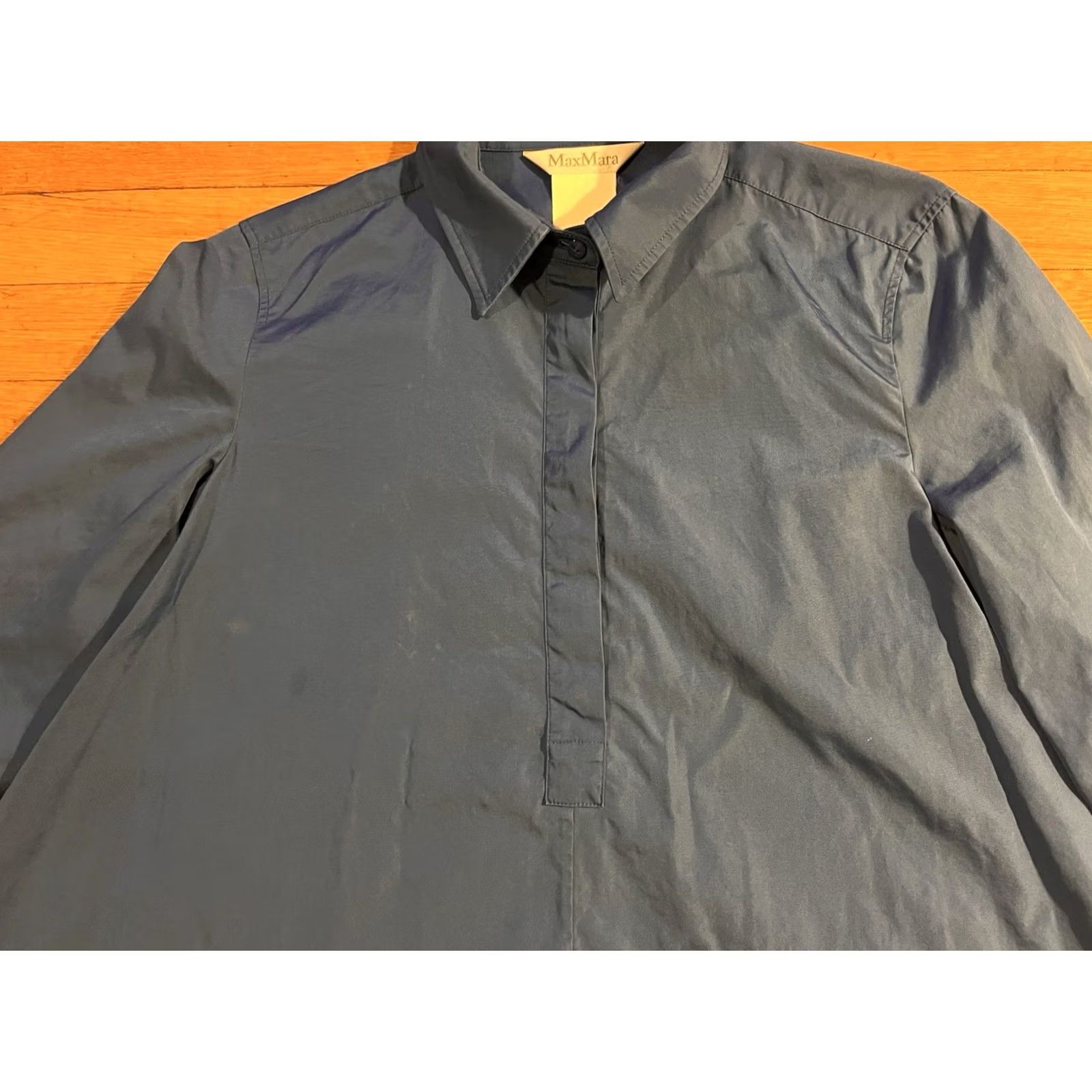 Max Mara Max Mara Blouse Dress Women’s 8 Blue Tunic A-Line Shirt Dress Casual Size M / US 6-8 / IT 42-44 - 3 Thumbnail