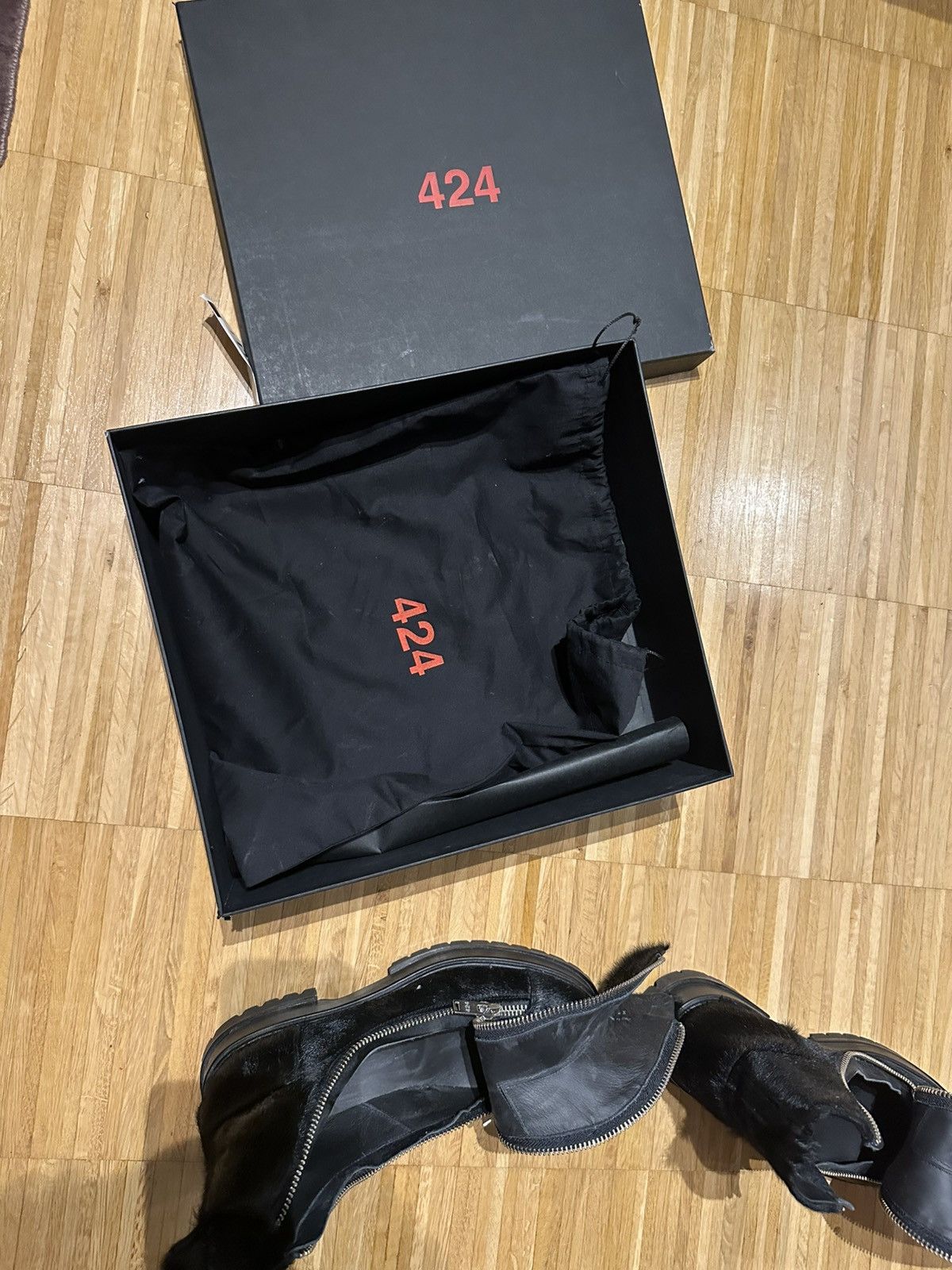 424 424 double zip ponyhair boot Size US 9.5 / EU 42-43 - 6 Thumbnail