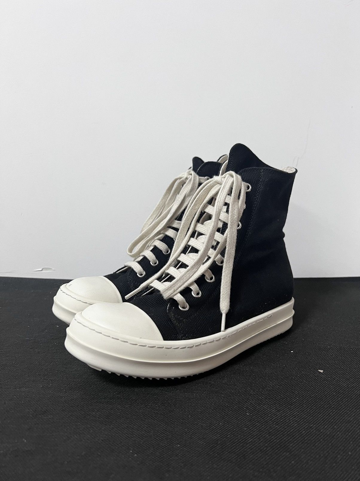 Rick Owens Drkshdw Rick owens drkshdw ramones high top sneakers sz35.5 Size US 5.5 / IT 35.5 - 1 Thumbnail