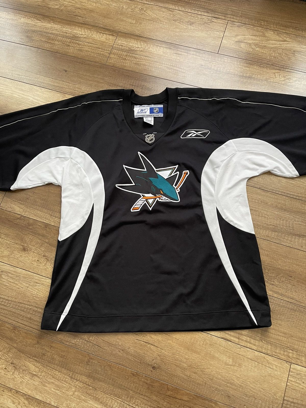 NHL Reebok San Jose Sharks Vintage NHL Jersey 90s Size US XL / EU 56 / 4 - 2 Thumbnail