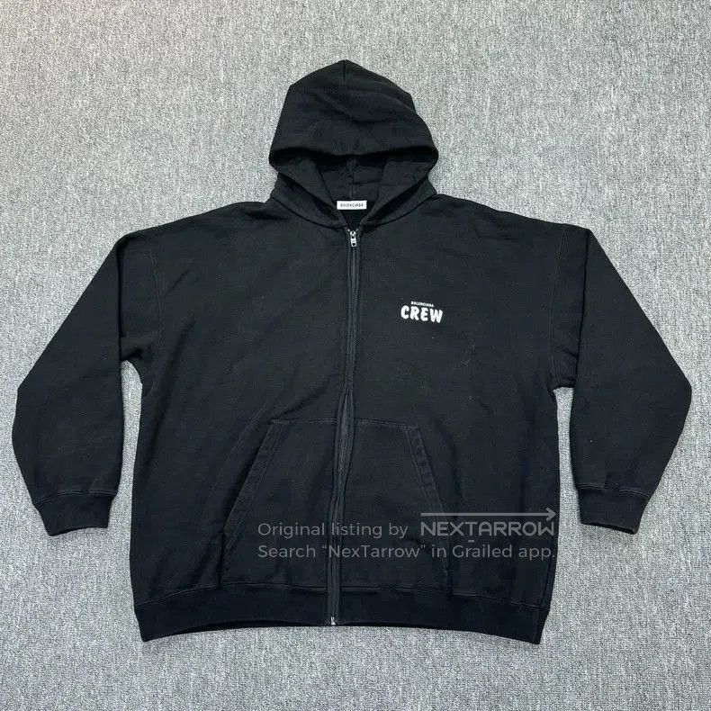 Balenciaga Balenciaga Crew Logo Zip Hoodie Black. Size US S / EU 44-46 / 1 - 1 Thumbnail
