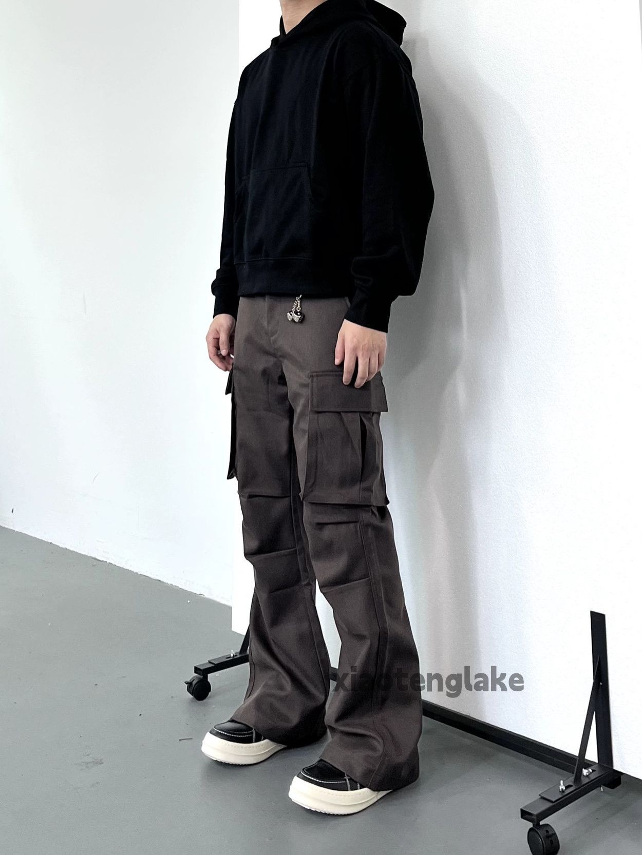 Designer × Japanese Brand × Vintage Utility punk grunge bootcut flared pleated cargo pants Size US 34 / EU 50 - 4 Thumbnail
