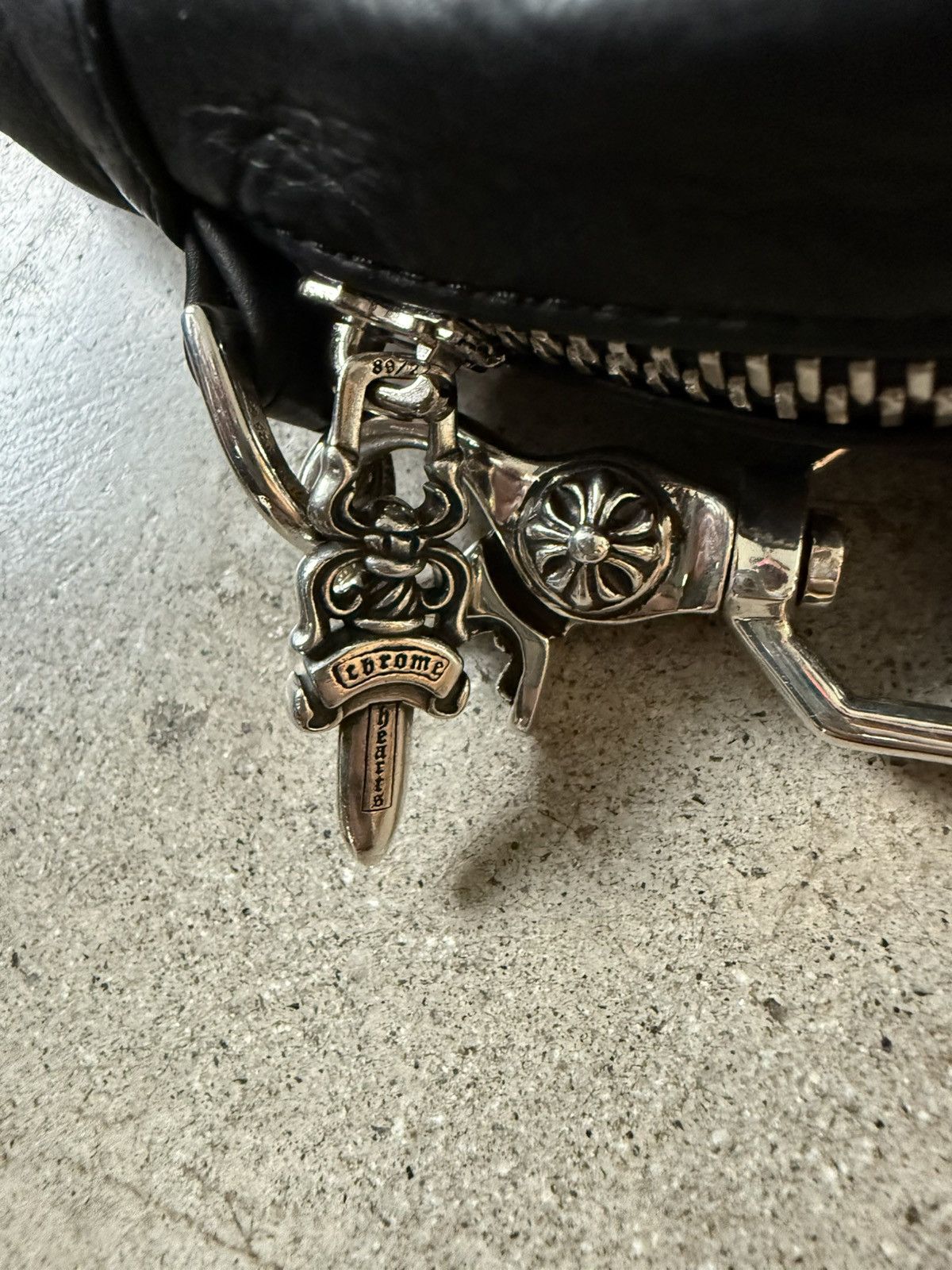 Chrome Hearts CHROME HEARTS LAMBSKIN LEATHER CEMETERY TAKA CROSSBODY BAG Size ONE SIZE - 6 Thumbnail
