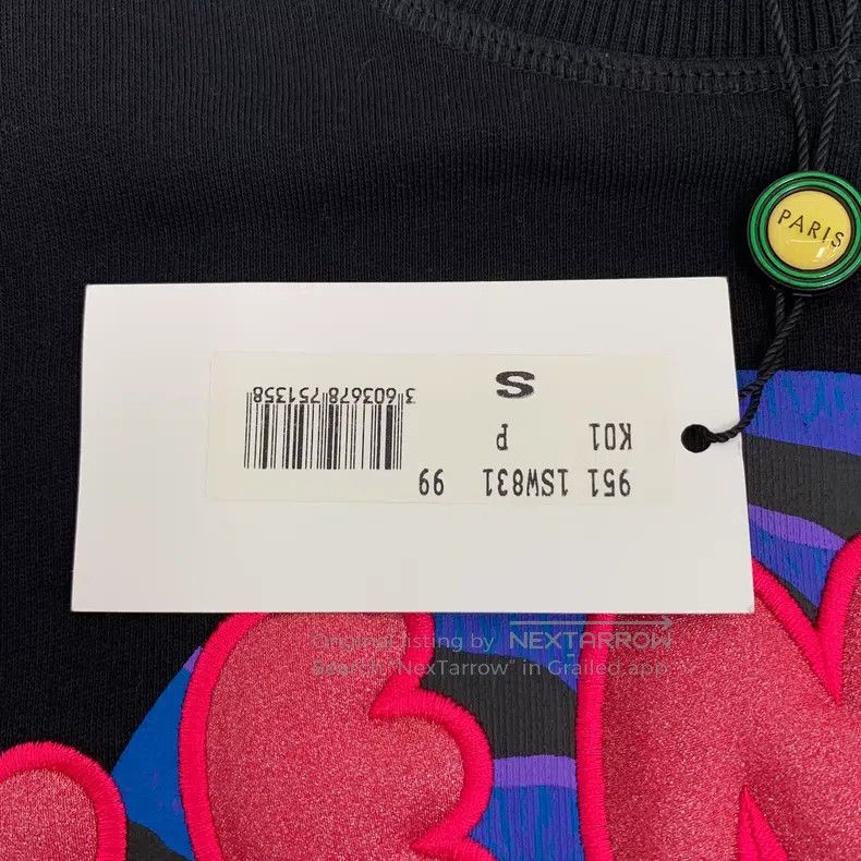 Kenzo Kenzo Black Logo Embroidered Round Neck Long Sleeve Sweate Size S / US 4 / IT 40 - 7 Thumbnail