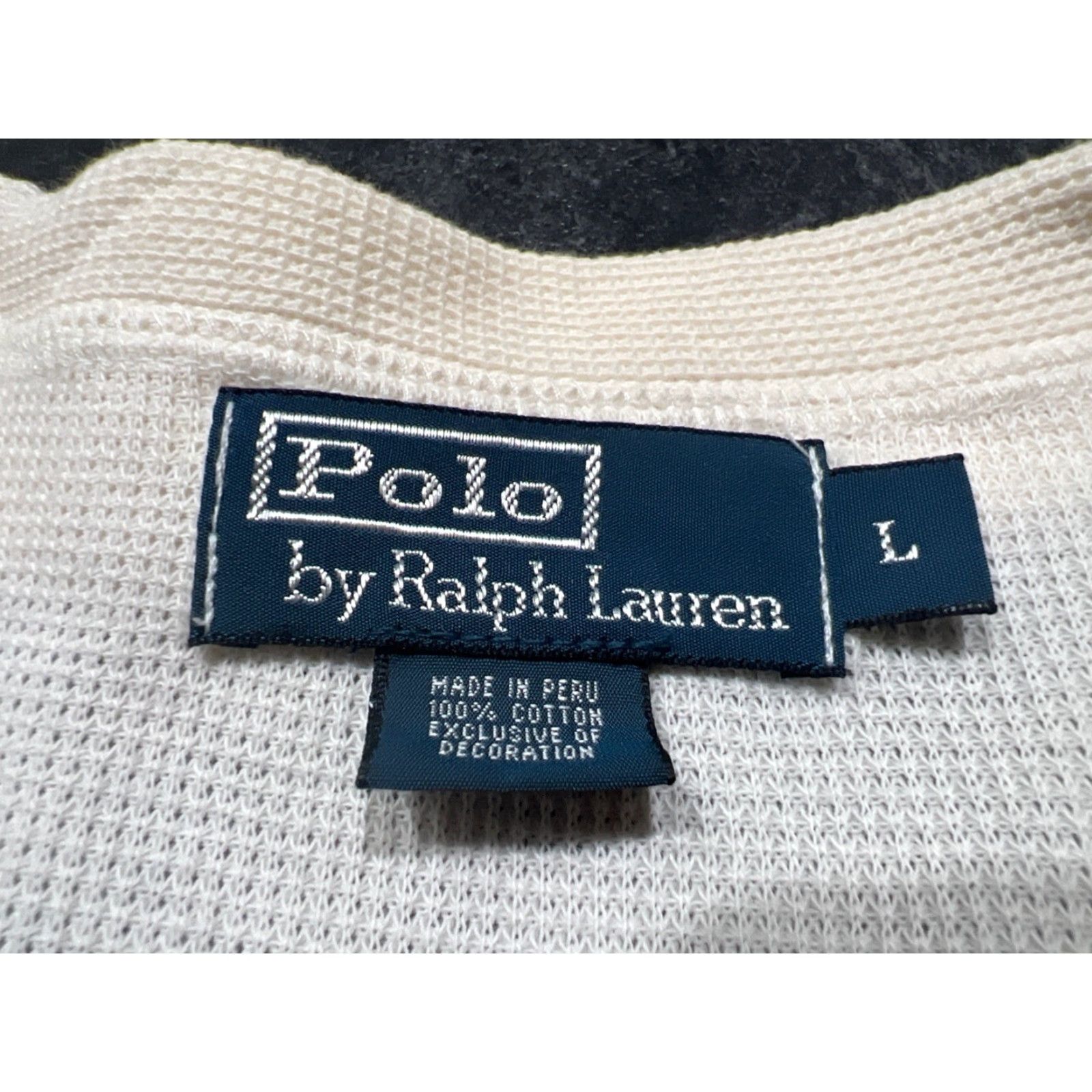 Polo Ralph Lauren POLO RALPH LAUREN VINTAGE CLUB WAFFLE KNIT SHIRT BEIGE LARGE MENS Size US L / EU 52-54 / 3 - 5 Thumbnail