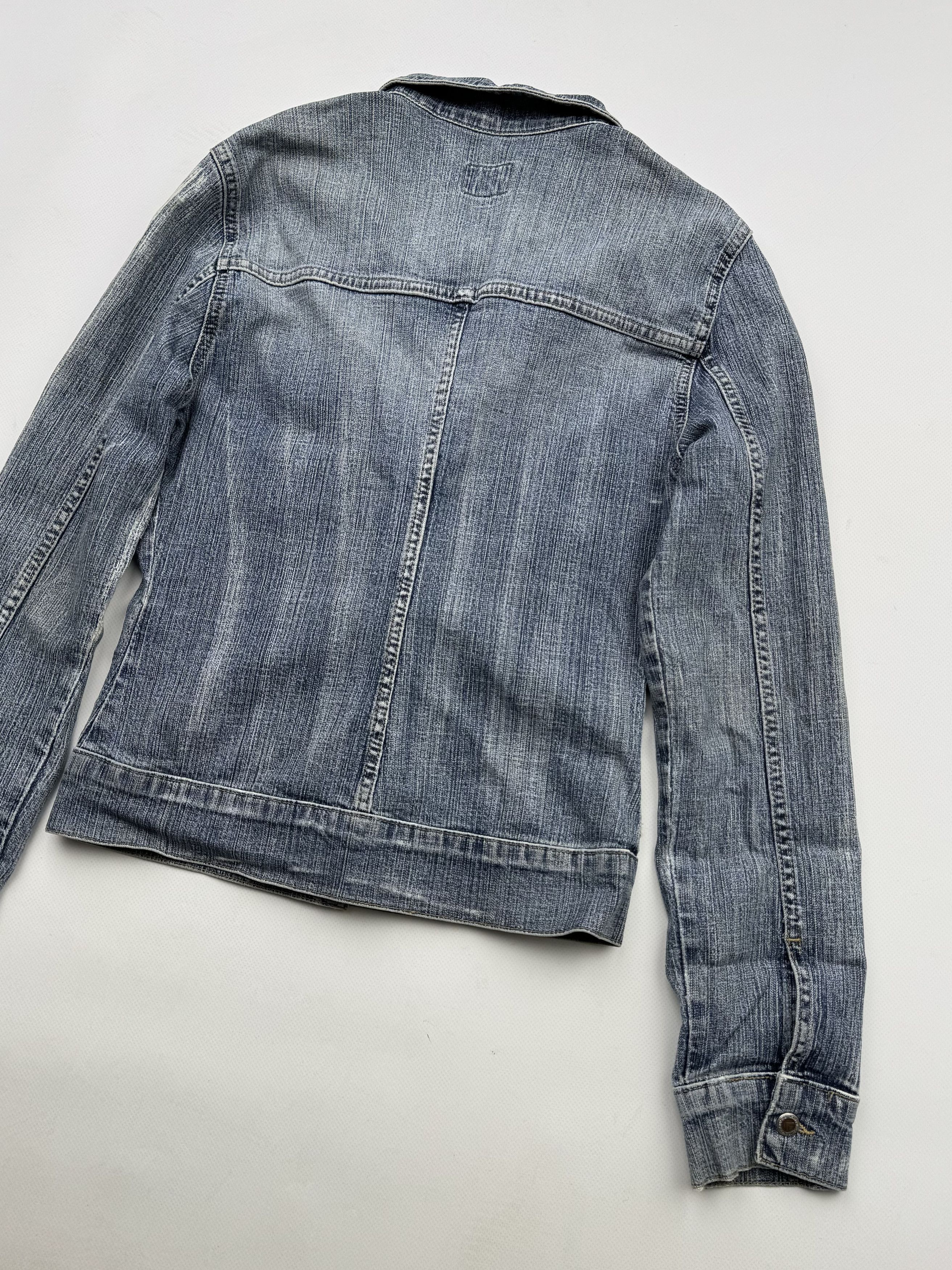 Vintage 90's Denim Cropped Jacket With Bondage Pocket B92(V483)E2 Size XS / US 0-2 / IT 36-38 - 7 Thumbnail
