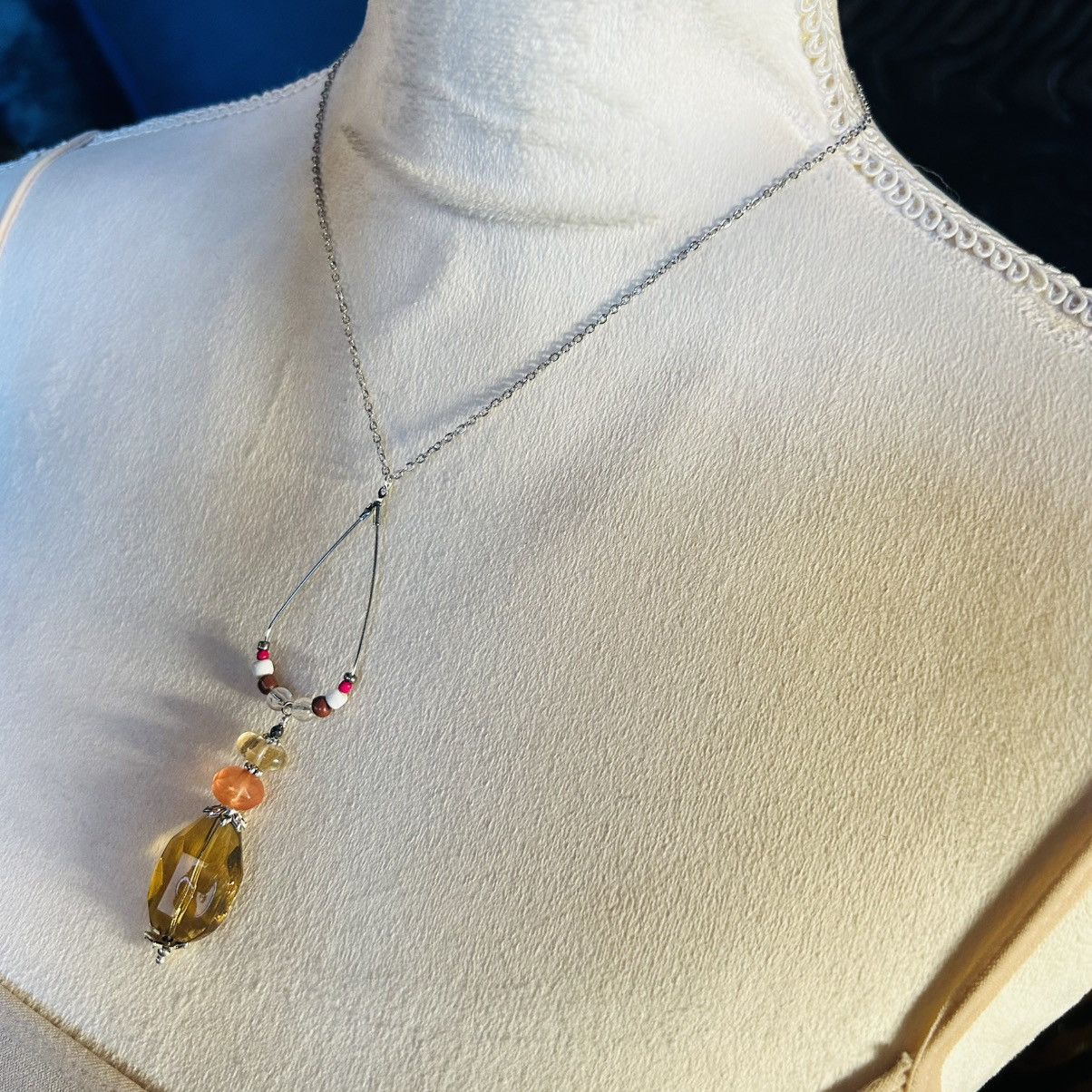 Handmade Handcrafted vintage bead changeable charm pendant necklace Size ONE SIZE - 4 Thumbnail