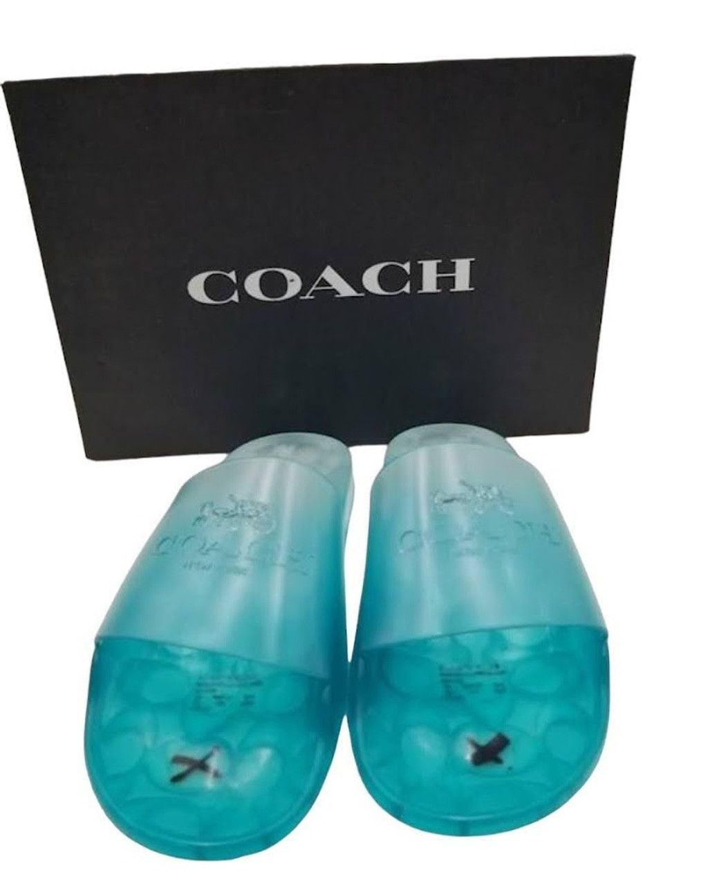 Coach Coach C3068 Ulyssa Sea Mist Rubber Slide, Size 8B NIB Size US 8 / IT 38 - 1 Thumbnail