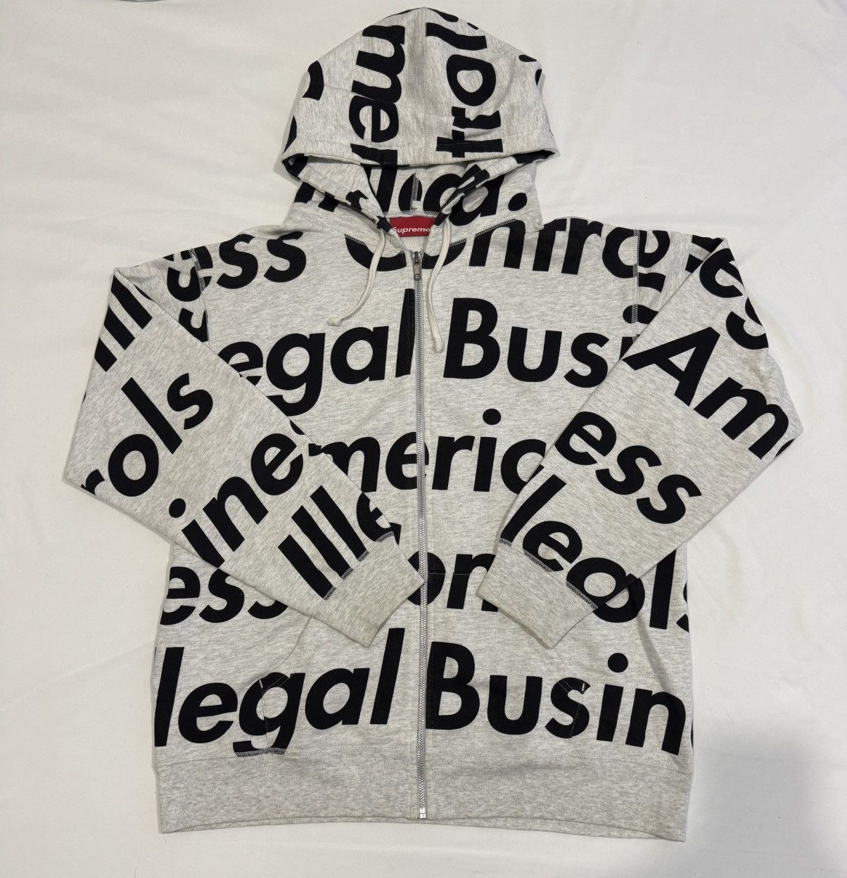 Supreme Supreme Illegal Business Controls America Zip Up Sweatshirt Size US L / EU 52-54 / 3 - 1 Thumbnail