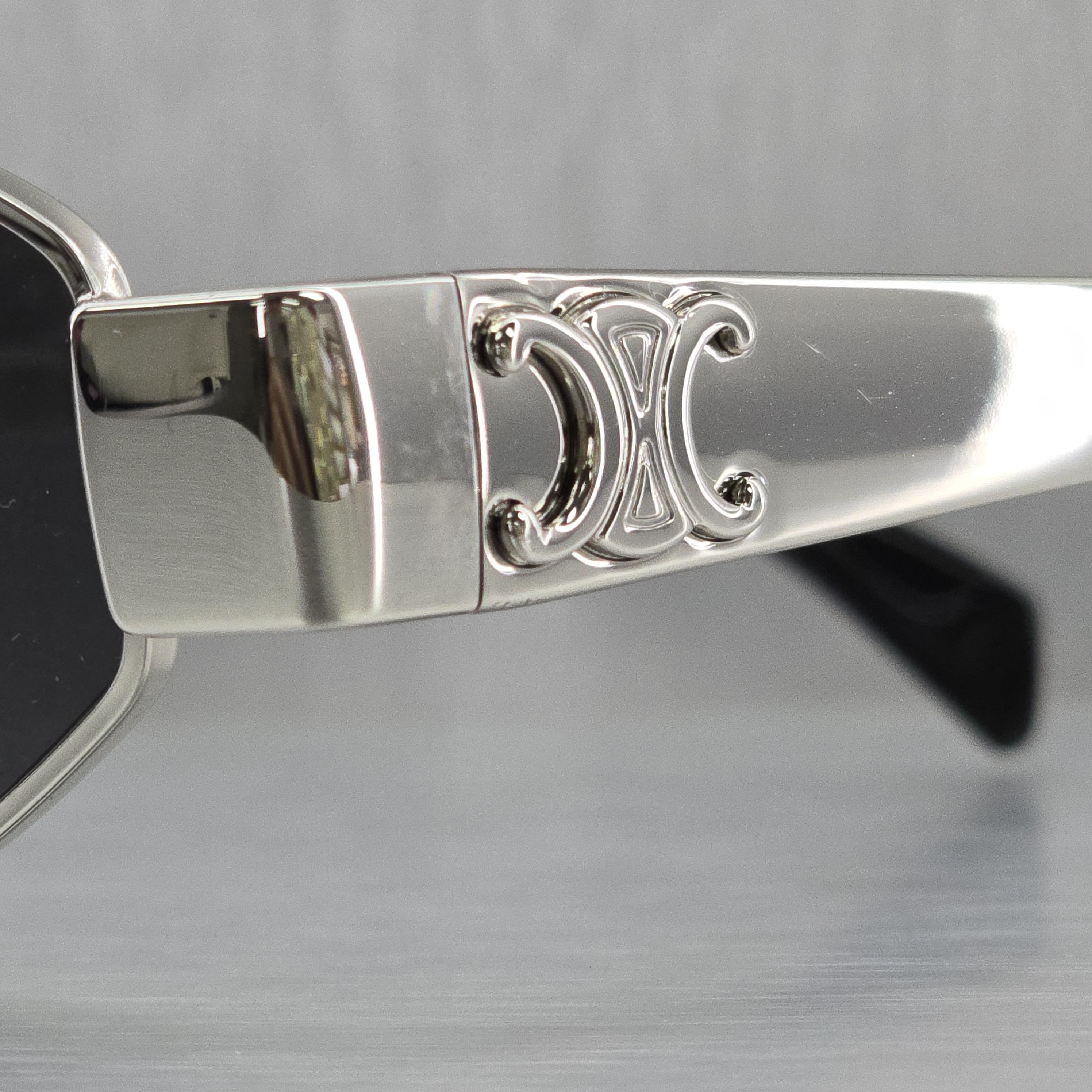 Celine CELINE Triomphe 01 Oval Sunglasses SILVER Size ONE SIZE - 7 Thumbnail