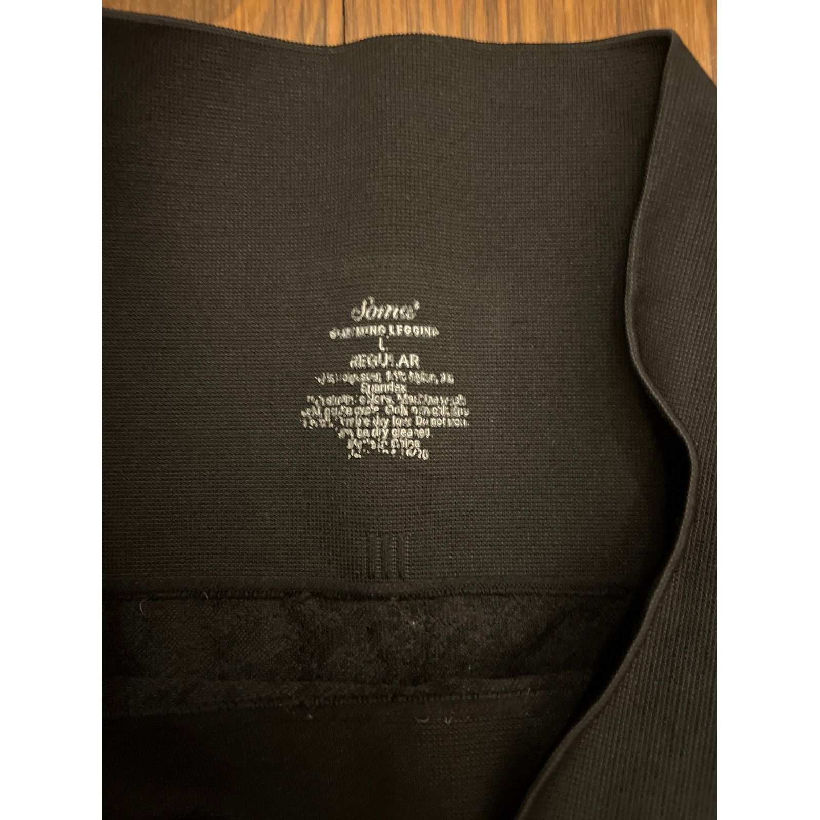 The Unbranded Brand Soma Slimming Black Jaquard Leggings, sz L Regular Size 32" / US 10 / IT 46 - 6 Thumbnail