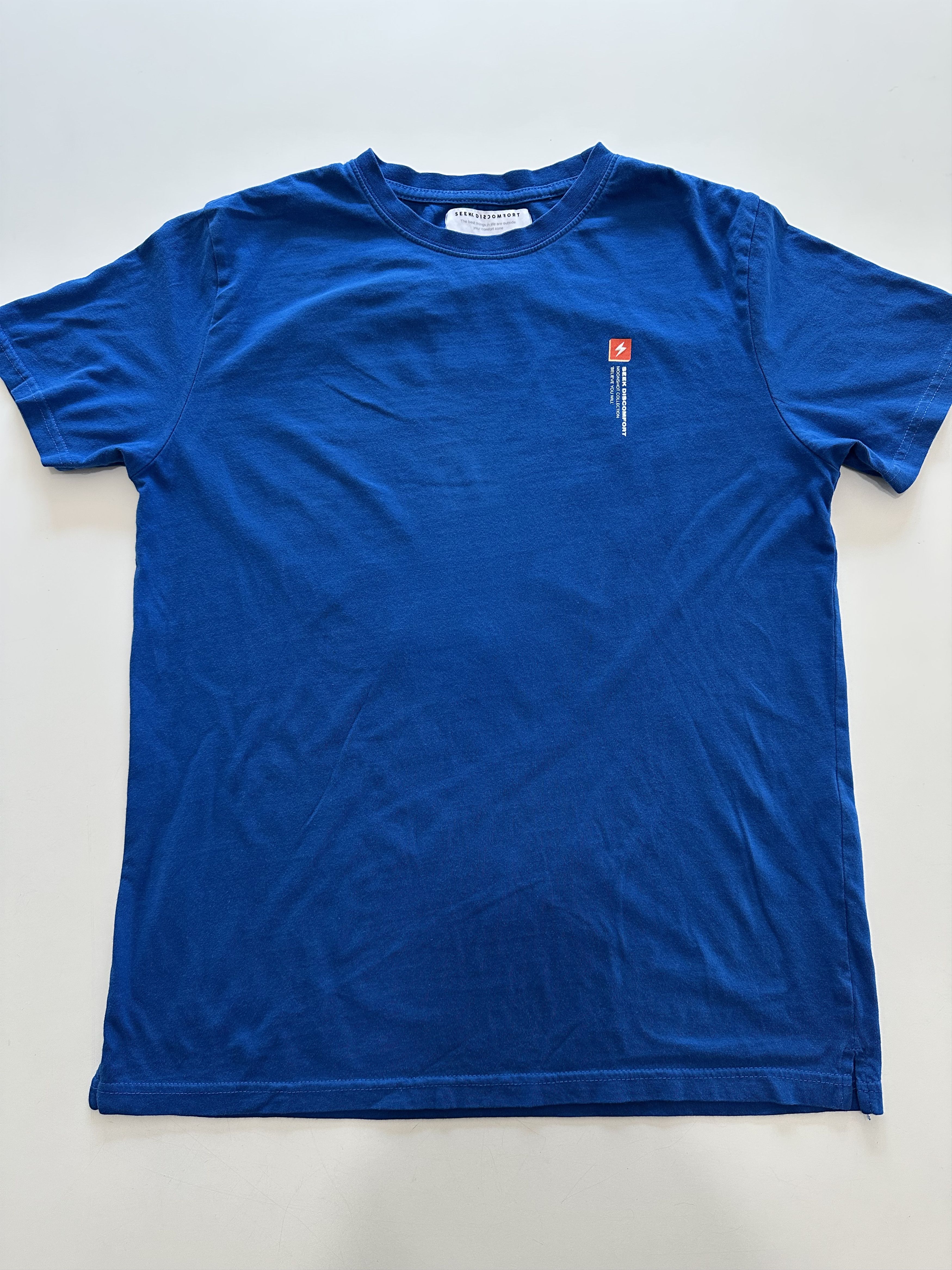 Other Seek Discomfort Medium Blue Vintage T Shirt Streetwear Size US M / EU 48-50 / 2 - 1 Thumbnail