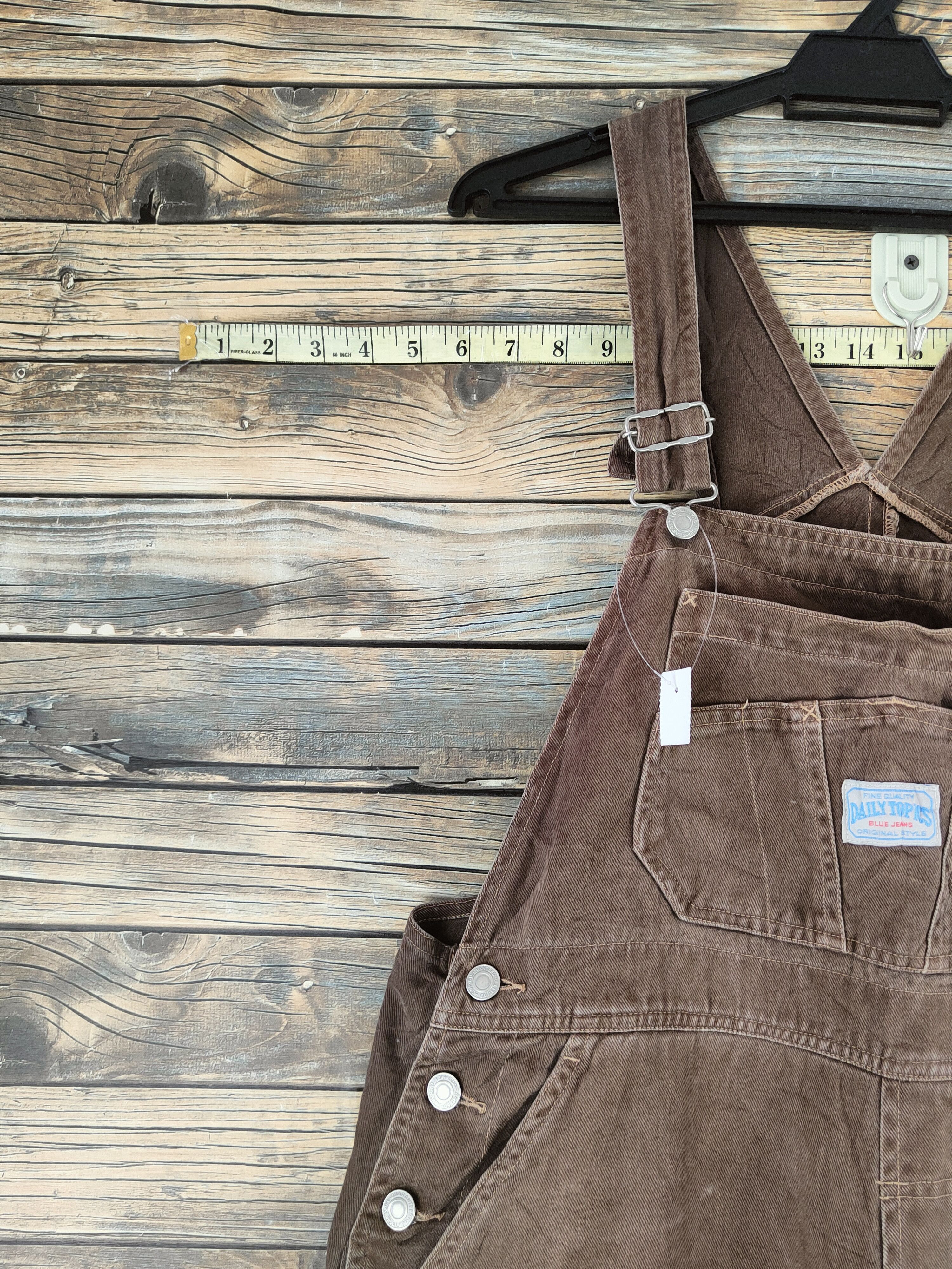 Japanese Brand Daily Topics blue jeans Brown Multipocket Jumpsuits #S2930 Size US 31 - 3 Thumbnail