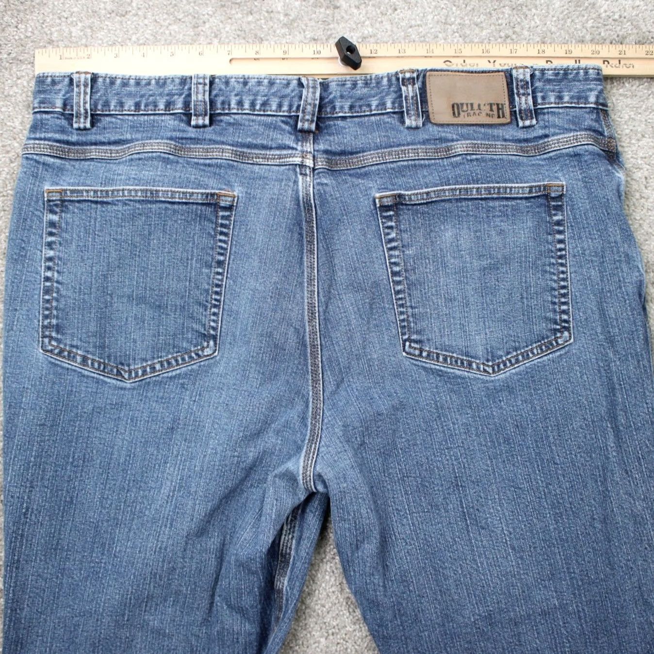 Denime Duluth Mens Jeans 44x28 Blue DuluthFlex Ballroom Relaxed Fit Stretch Denim Shirt? Size US 44 / EU 60 - 7 Thumbnail