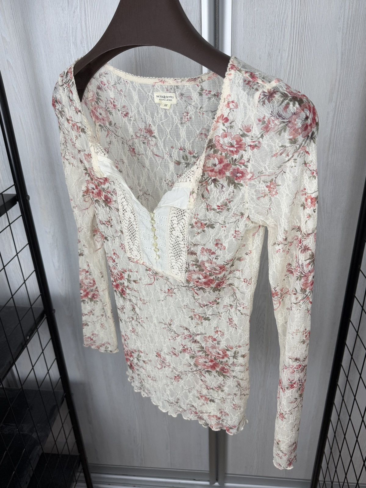 Denim & Supply Ralph Lauren Denim & Supply Ralph Lauren Women’s Mesh Top Floral Lace M Size M / US 6-8 / IT 42-44 - 7 Thumbnail