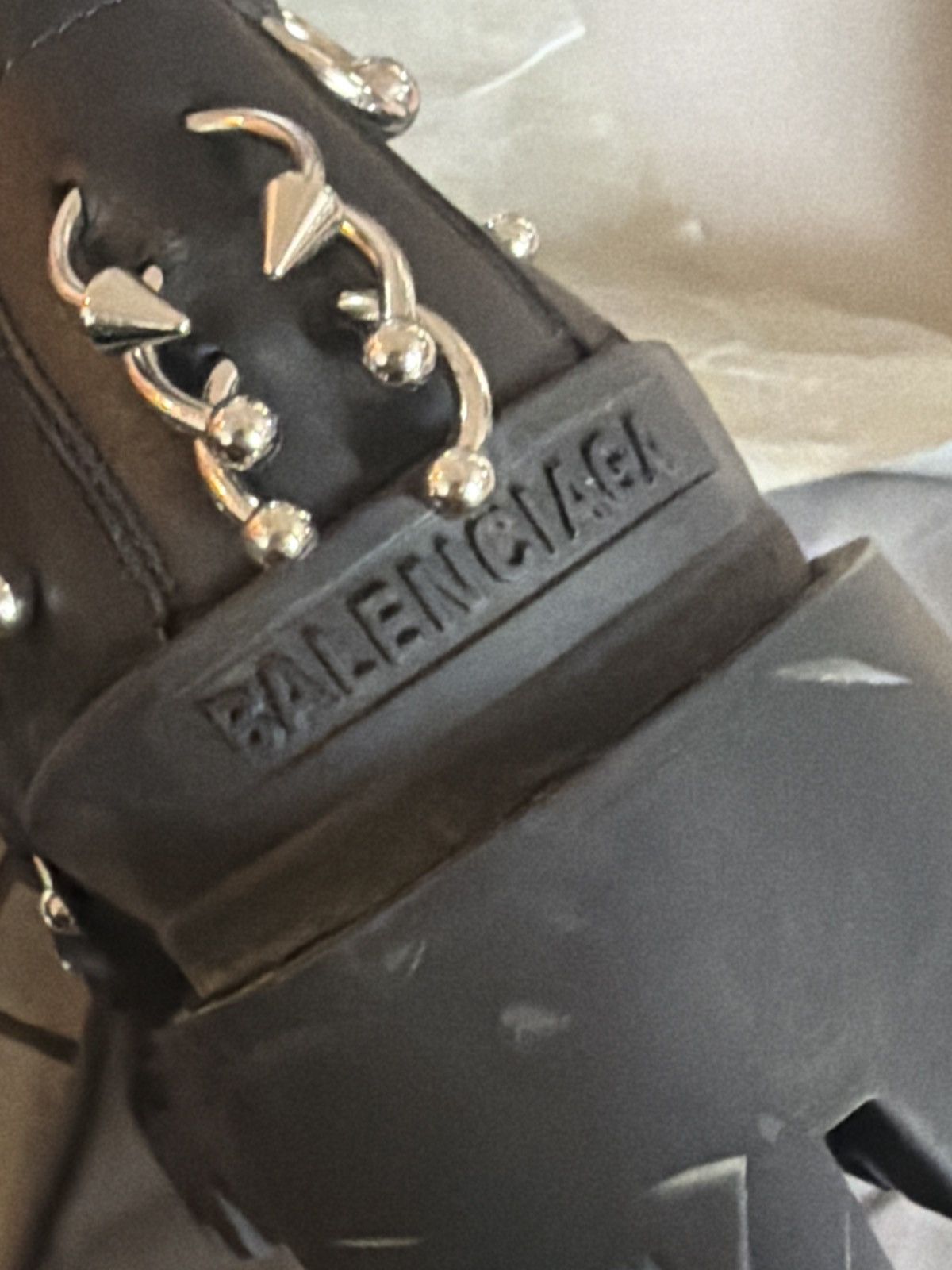 Balenciaga Balenciaga black leather piercing strike boots 43 Size US 10 / EU 43 - 8 Thumbnail