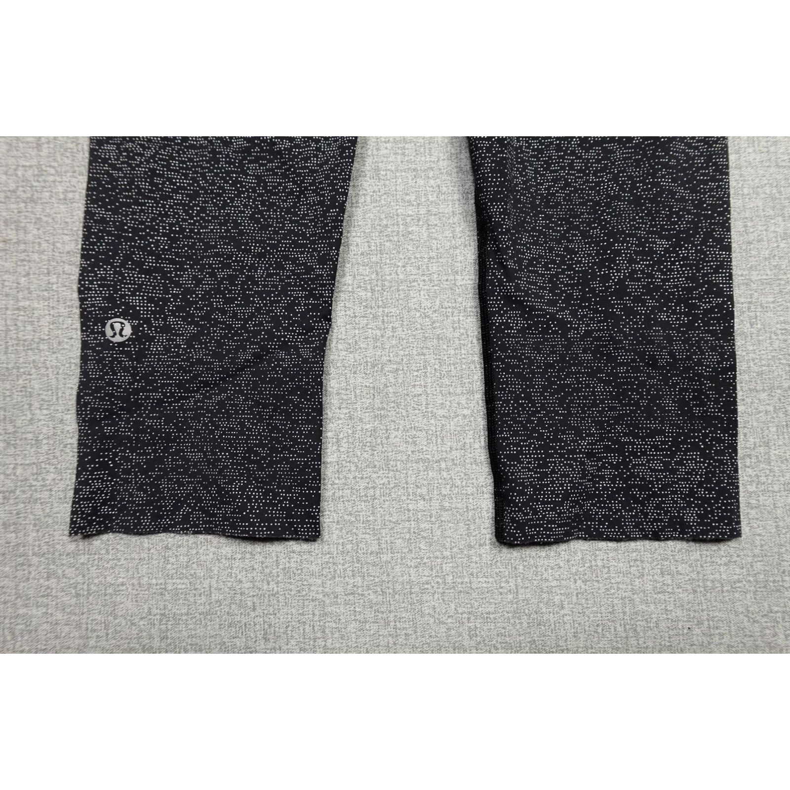 Lululemon Lululemon Wunder Under Leggings Womens 6 Black Spotted High Rise Knit Yoga Capri Skinny" Size 28" / US 6 / IT 42 - 3 Thumbnail