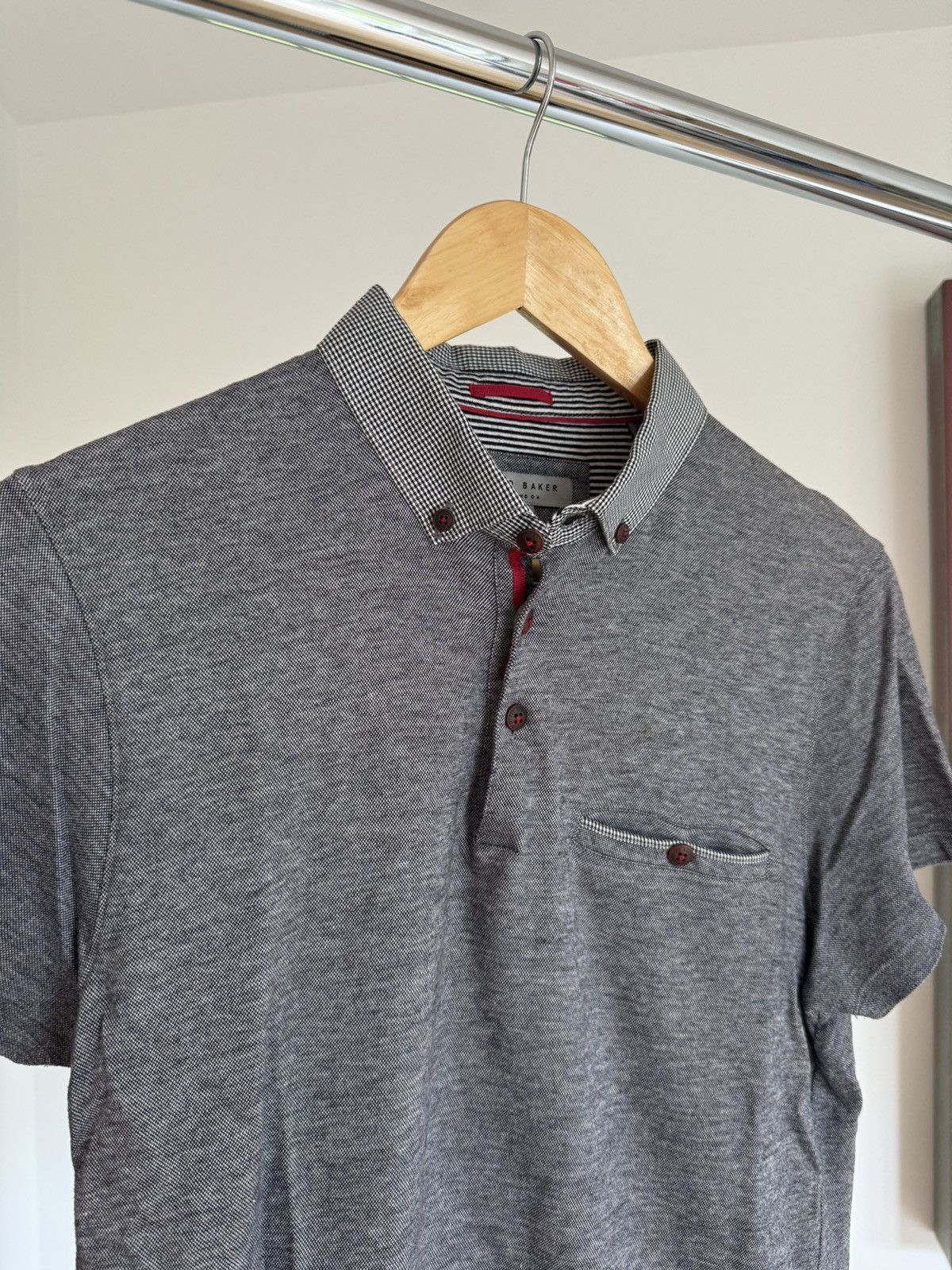 Ted Baker Ted Baker Heather Grey Polo Size US S / EU 44-46 / 1 - 1 Thumbnail