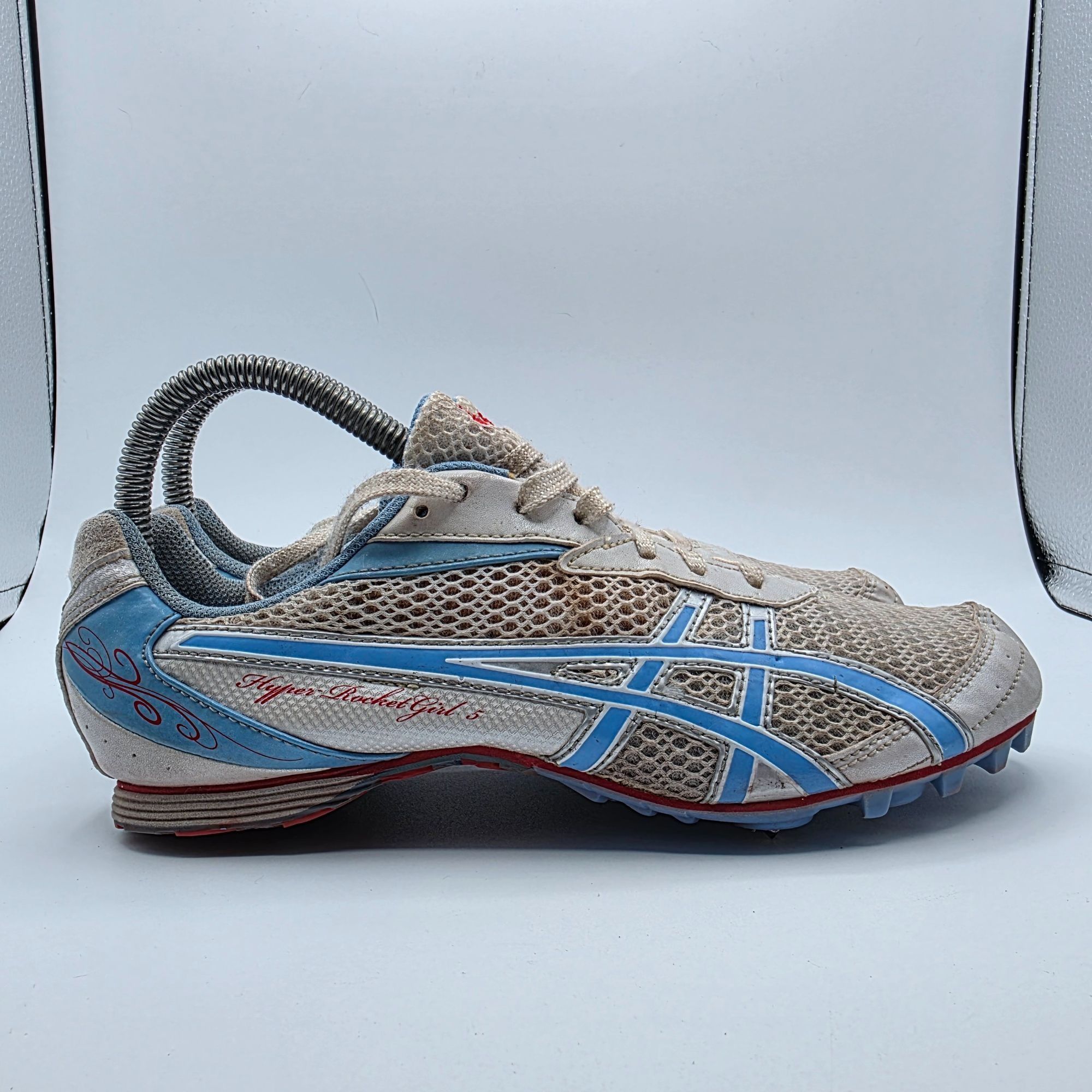 Asics Asics Hyper Rocket Gird 5 Womens Size 7.5 White Blue Track A Size US 7.5 / IT 37.5 - 12 Thumbnail