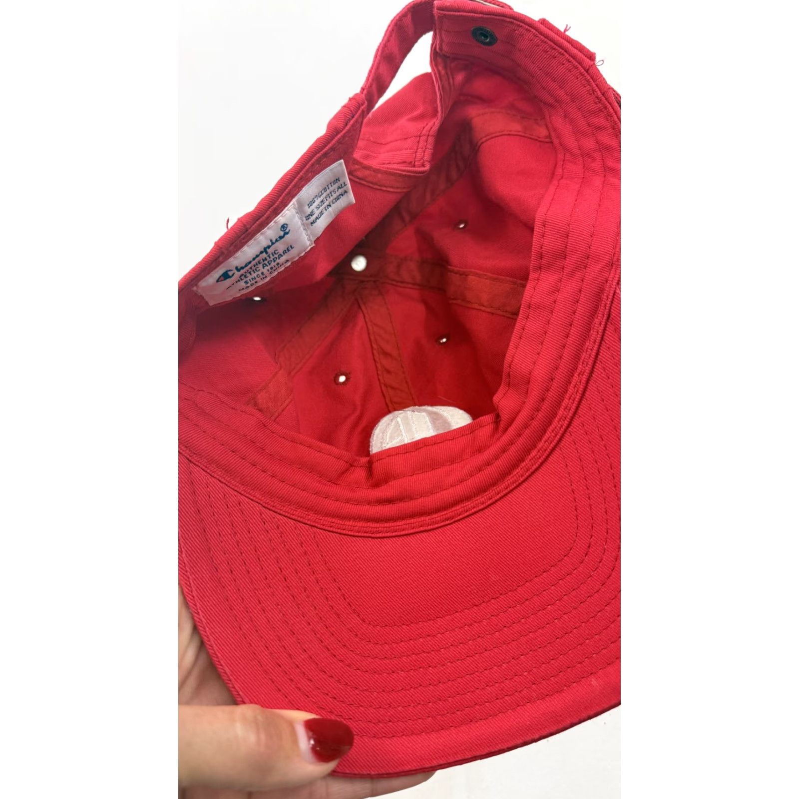 Champion VINTAGE Oregonian Hat Cap Baseball Strap Back Mens One Size Red Logo Casual Size ONE SIZE - 7 Thumbnail