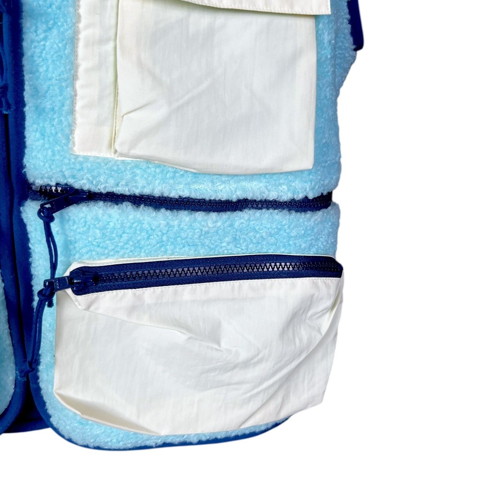 Golf Wang Golf Wang Blue & White Sherpa Utility Vest S $130 Retail Size US S / EU 44-46 / 1 - 4 Thumbnail