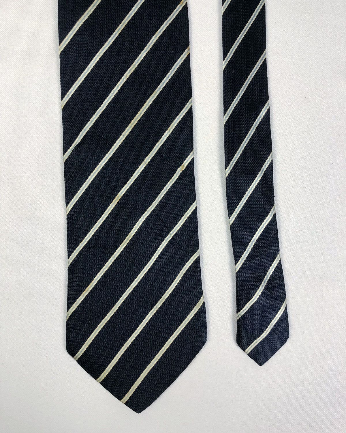 Balenciaga Rare Vintage Balenciaga Stripes Silk Tie Size ONE SIZE - 3 Thumbnail