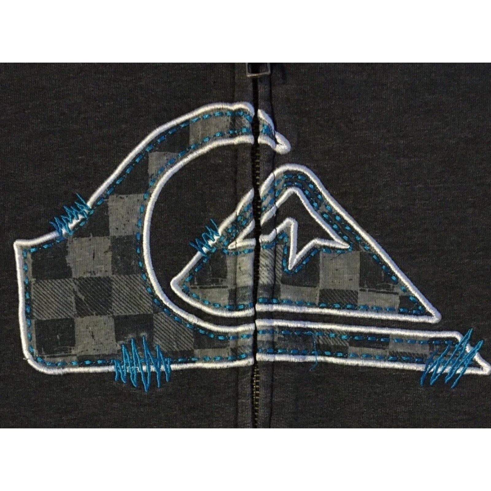 Billabong VINTAGE Quiksilver Faded Zip Hoodie Shirt XS Surf Grunge Emo 90s Y2K Billabong Gray Mens Regular Zip Lined Sherpa Pattern Striped Size US XS / EU 42 / 0 - 2 Thumbnail