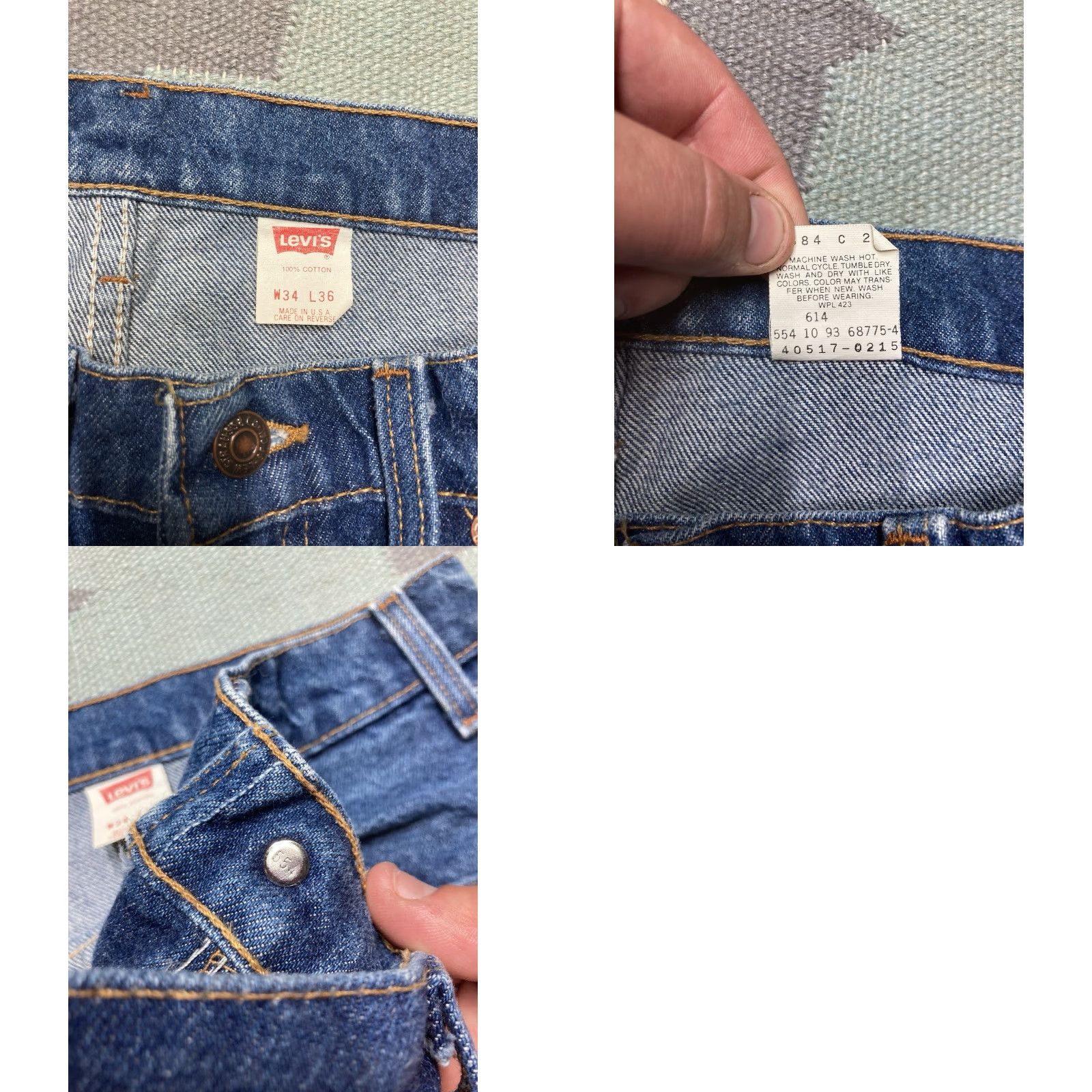 Levi's VINTAGE Levi’s 517 Jeans Bootcut Flare Leg Dark Wash Orange Tab 33x32 Mens 90s Jeans Size US 33 - 8 Thumbnail