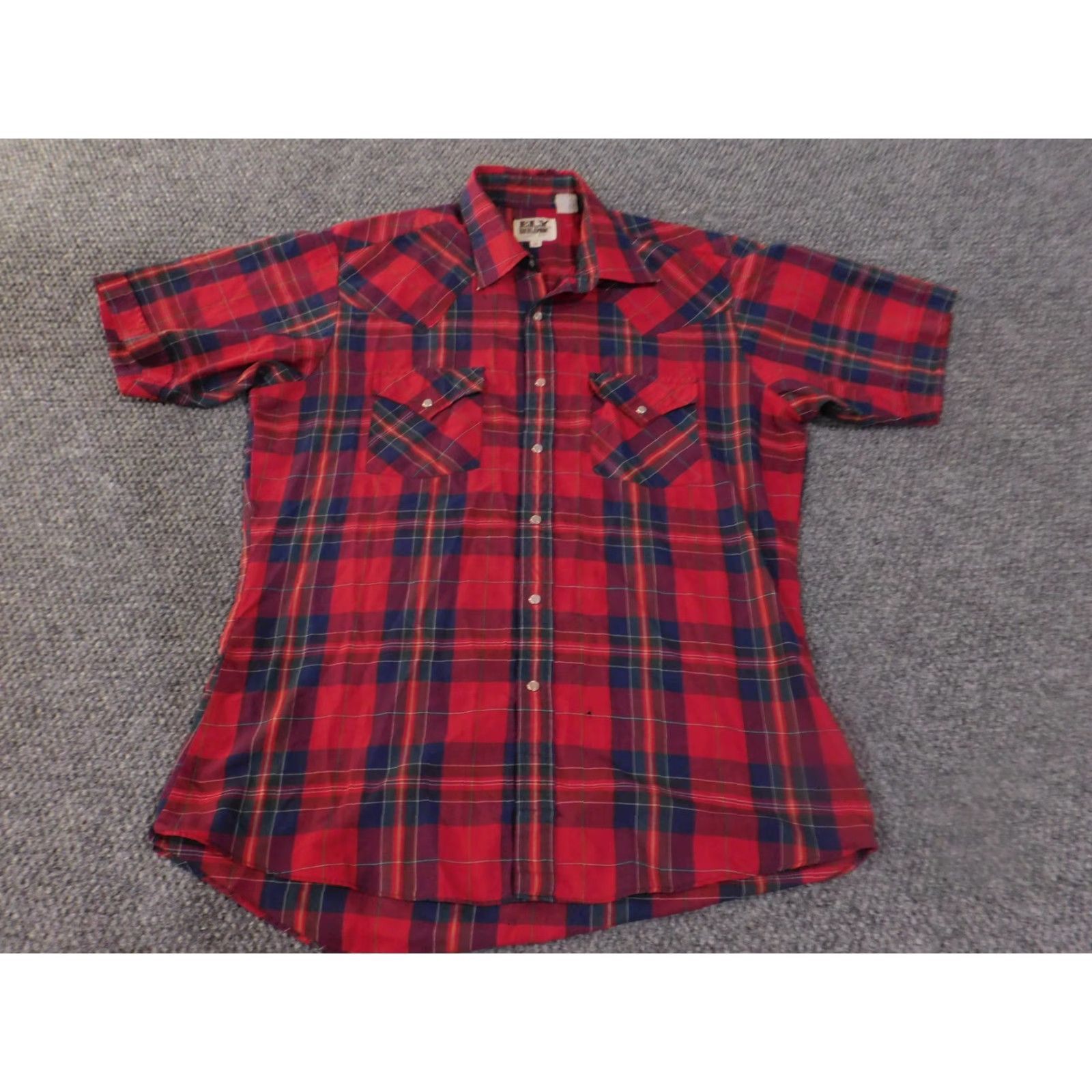 Vintage VINTAGE Ely Cattleman Shirt Mens M Red Blue Plaid Western Pearl Snap 80s Size US M / EU 48-50 / 2 - 3 Thumbnail
