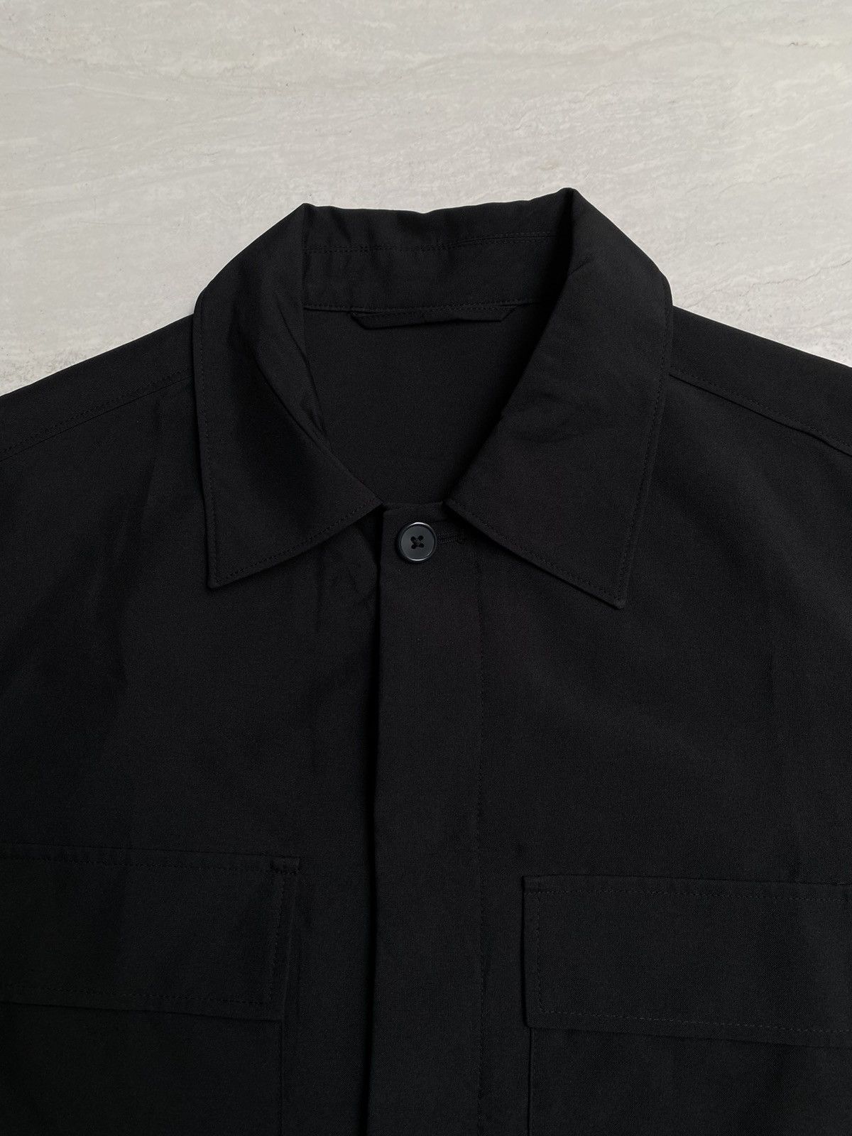 GU GU Pocket Boxy Oversize Black Outer Shirt Size US M / EU 48-50 / 2 - 4 Thumbnail