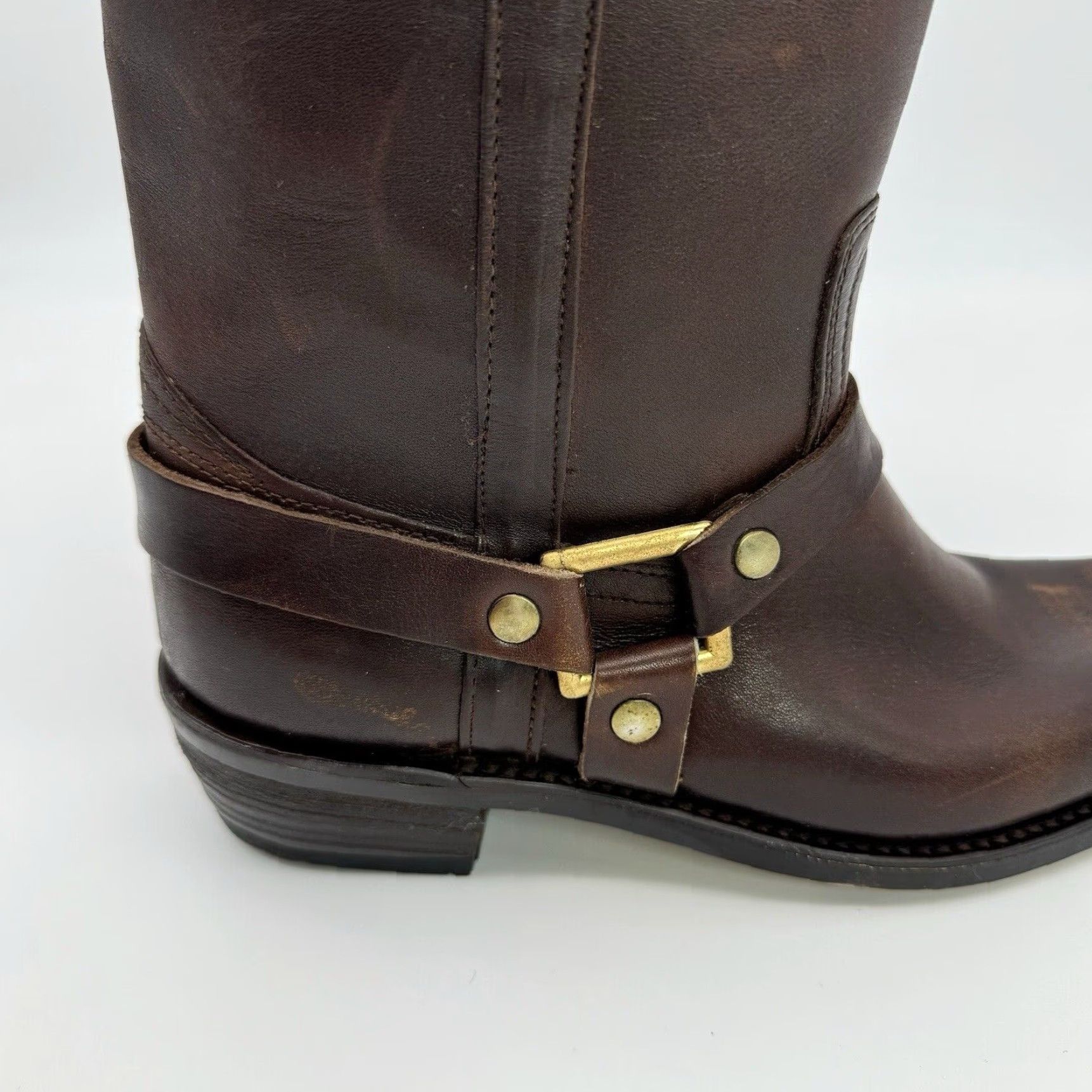 Vintage VINTAGE BRISTOL BIKER BOOTS 7.5 D BROWN LEATHER 1970s ROCKABILLY MADE IN SPAIN Size US 8 / EU 41 - 5 Thumbnail