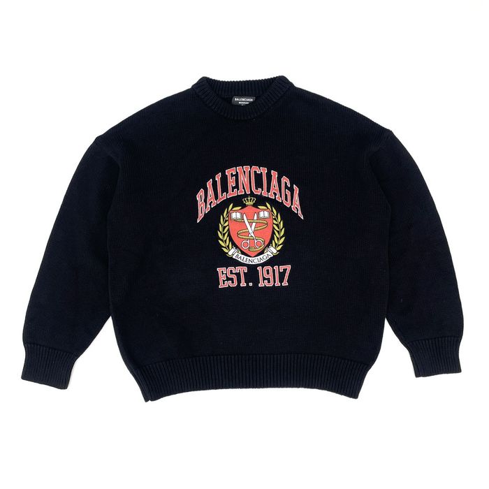 Balenciaga Balenciaga Knit Sweater University Collegiate | Grailed