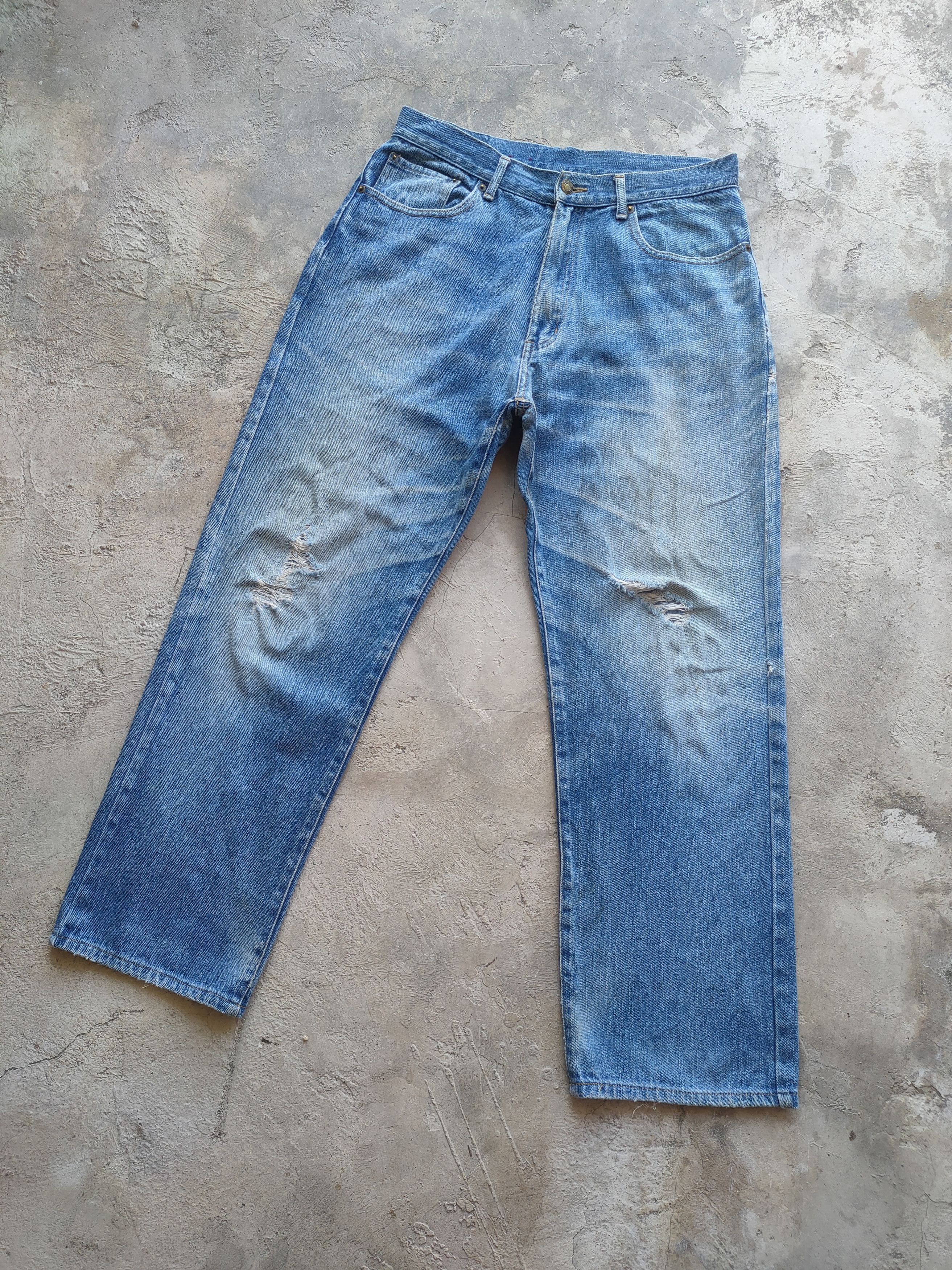 Japanese Brand W32 VINTAGE JAPANESE DISTRESSED FADED JEAN PANTS Size US 32 / EU 48 - 2 Thumbnail