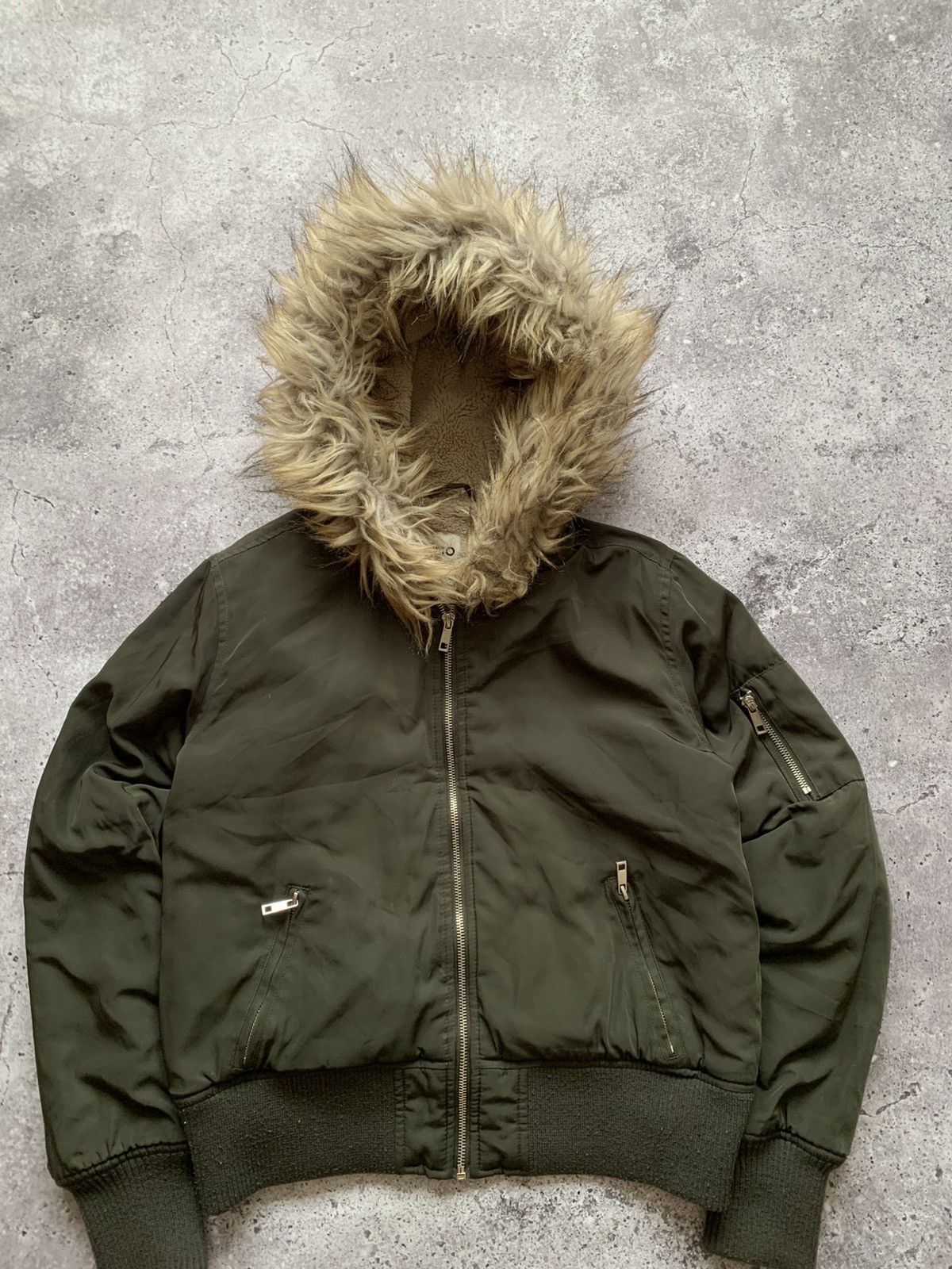 If Six Was Nine 🔥HYPE BOMBER MOHAIR Y2K FAUX FUX OPIUM WOMENS JACKET Size M / US 6-8 / IT 42-44 - 4 Thumbnail