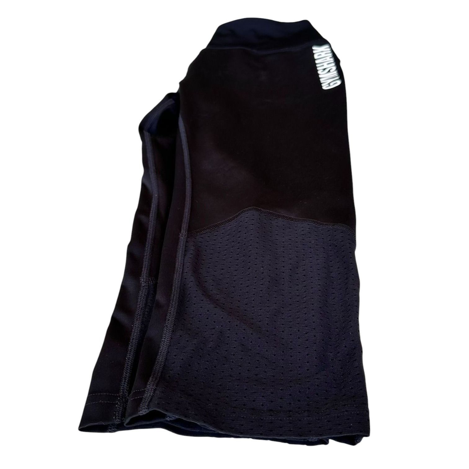 Gymshark × Vintage Gymshark Perforated Cropped Leggings Medium Black White Logo Size 27" / US 4 / IT 40 - 4 Thumbnail