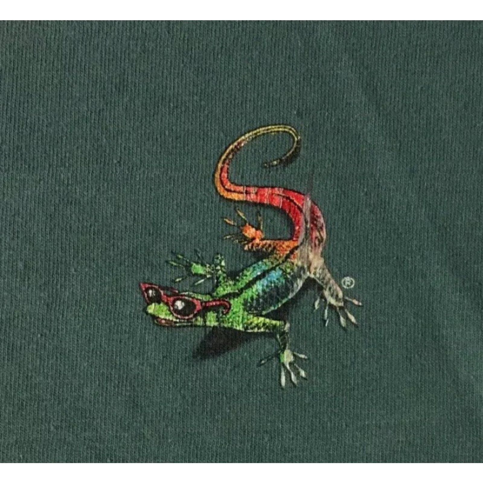 Vintage VINTAGE 90s Gecko Moonlight Bay Faded Shirt 2XL Green Surf Beach Hawaii Grunge Ocean Tropical USA Men T-Shirt Short Sleeve Size US XXL / EU 58 / 5 - 4 Thumbnail