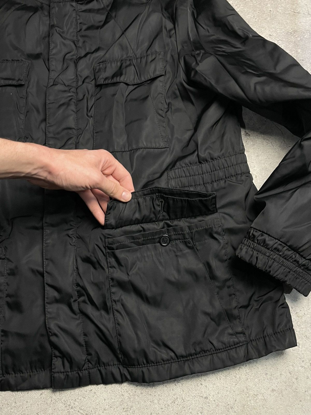 Prada Prada Milano Nylon Military Black Field Jacket Size US XL / EU 56 / 4 - 10 Thumbnail