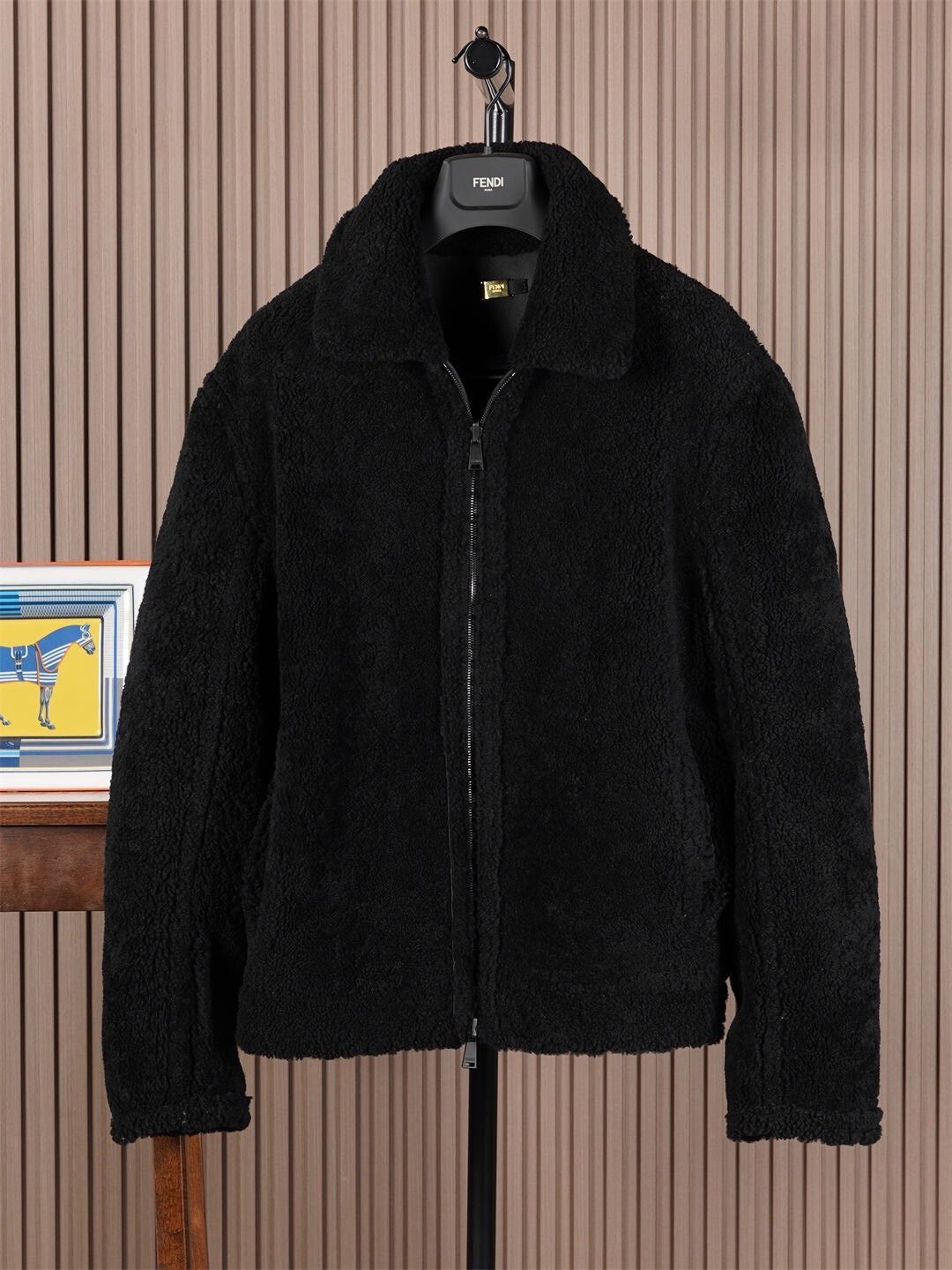 Fendi Fendi Men's Leather Fur Jacket Size US M / EU 48-50 / 2 - 1 Thumbnail