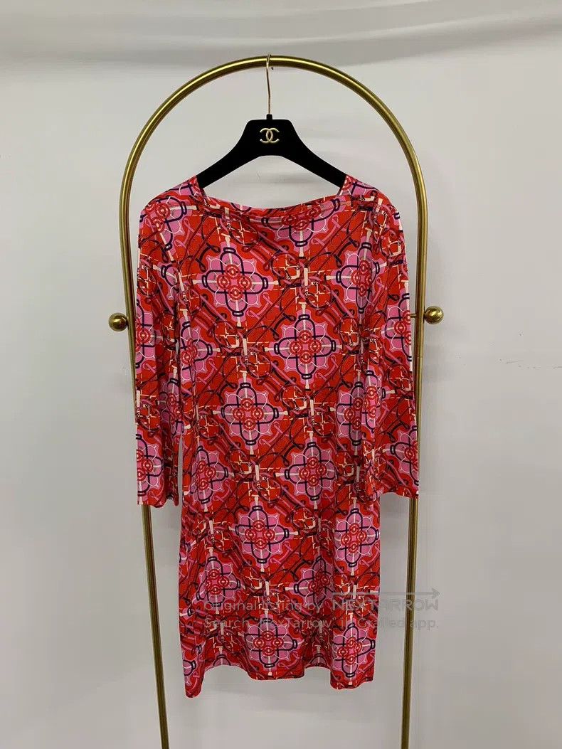 Hermes Hermes Red long-sleeve dress Size XXS / US 00 / IT 34 - 1 Thumbnail