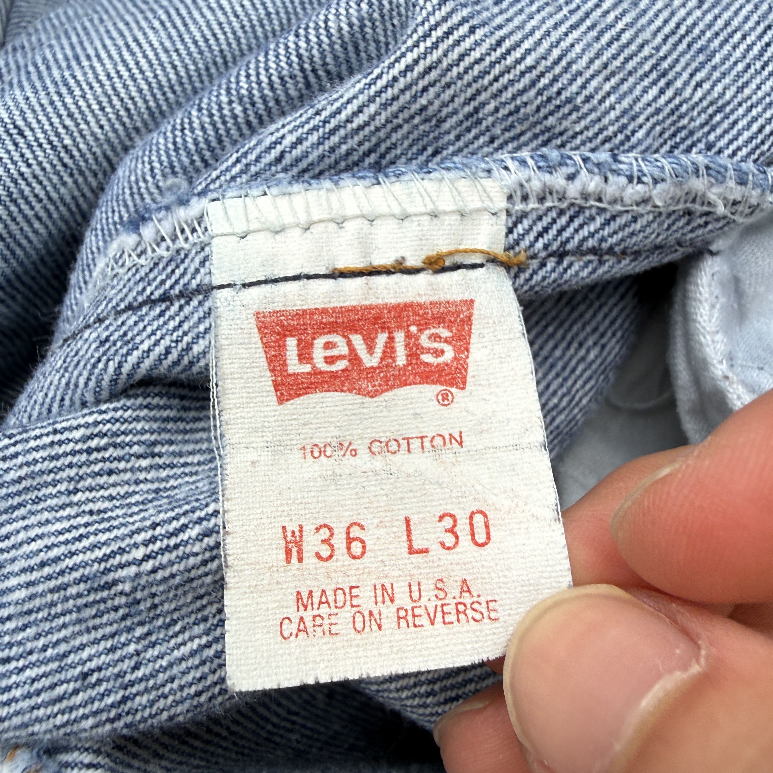 Levi's Vintage 80s Levis 505 Blue Denim Straight Size US 34 / EU 50 - 6 Thumbnail